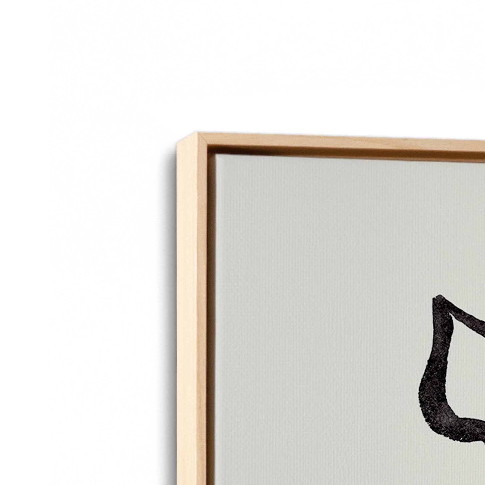 [Color:American Maple], Picture of art in a American Maple frame at an angle