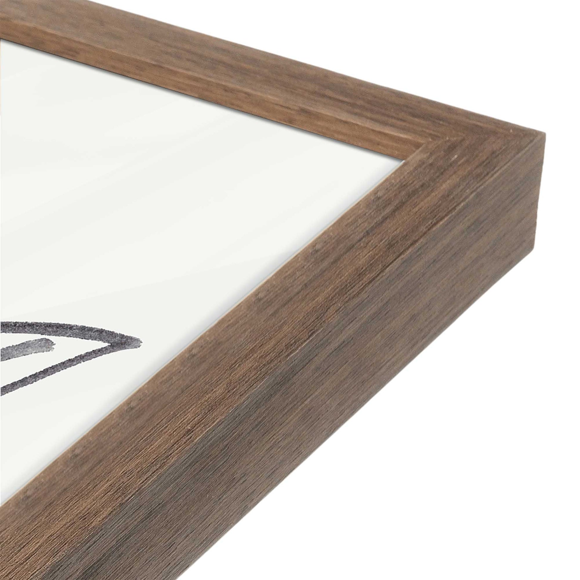 [Color:Walnut], Picture of art in a Walnut frame at an angle