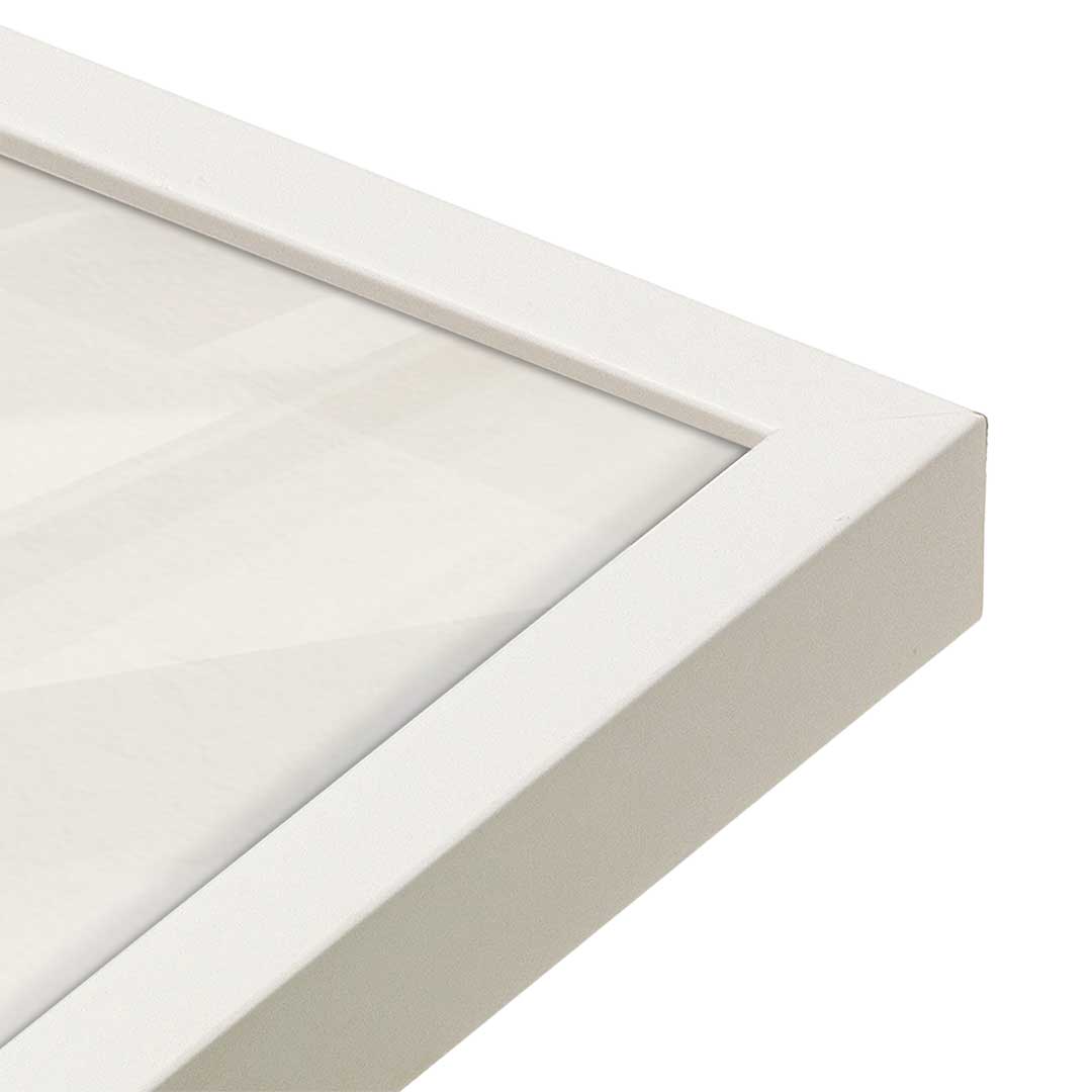 [Color:Opaque White], Picture of art in a Opaque White frame at an angle