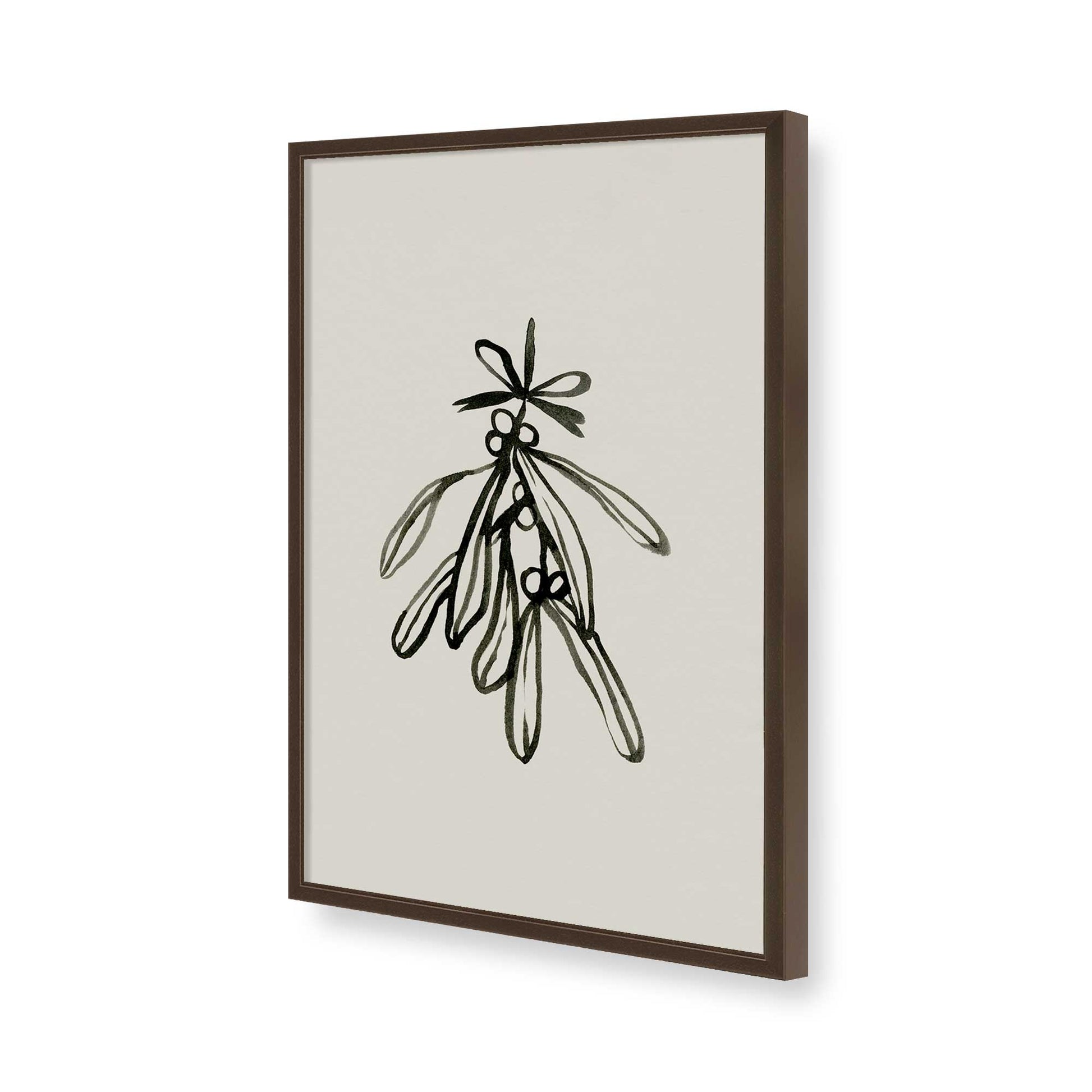 [Color:Brown], Picture of art in a Brown frame of the corner