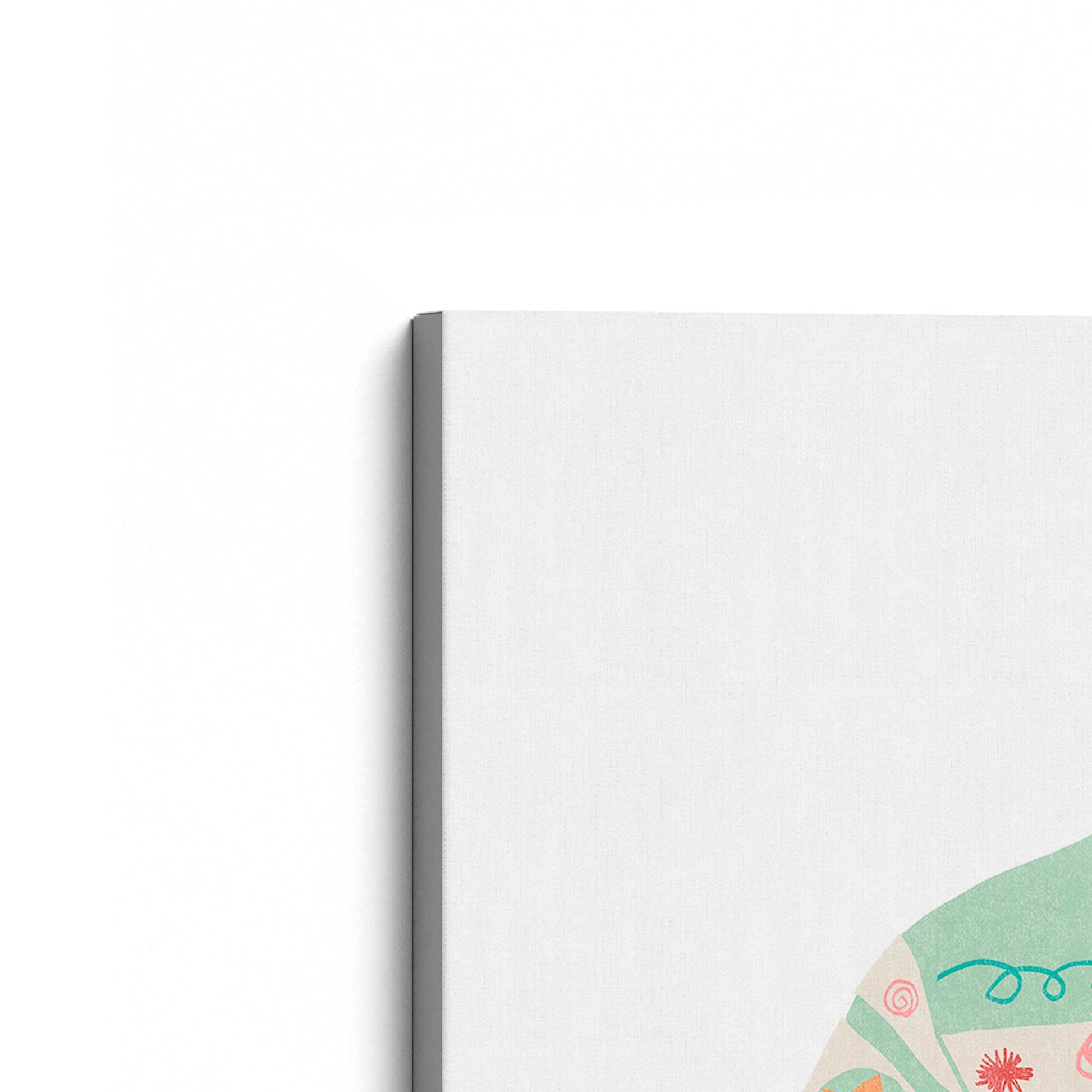 [Color:Stretched Canvas], Picture of the corner of the art