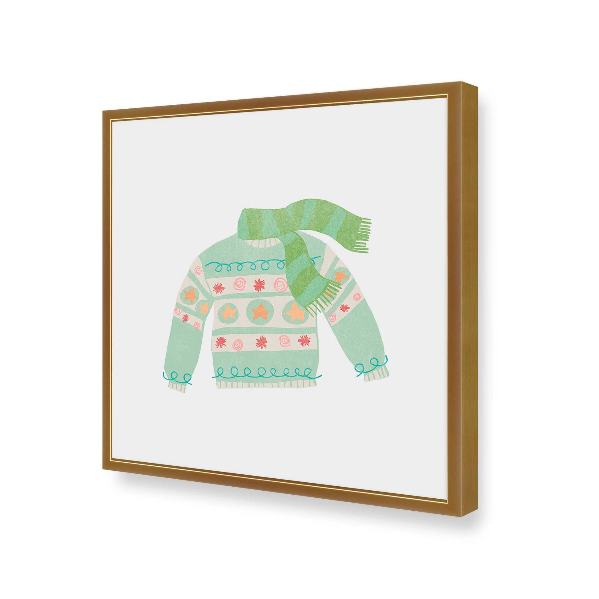 [Color:Polished Gold], Picture of art in a Polished Gold frame of the corner