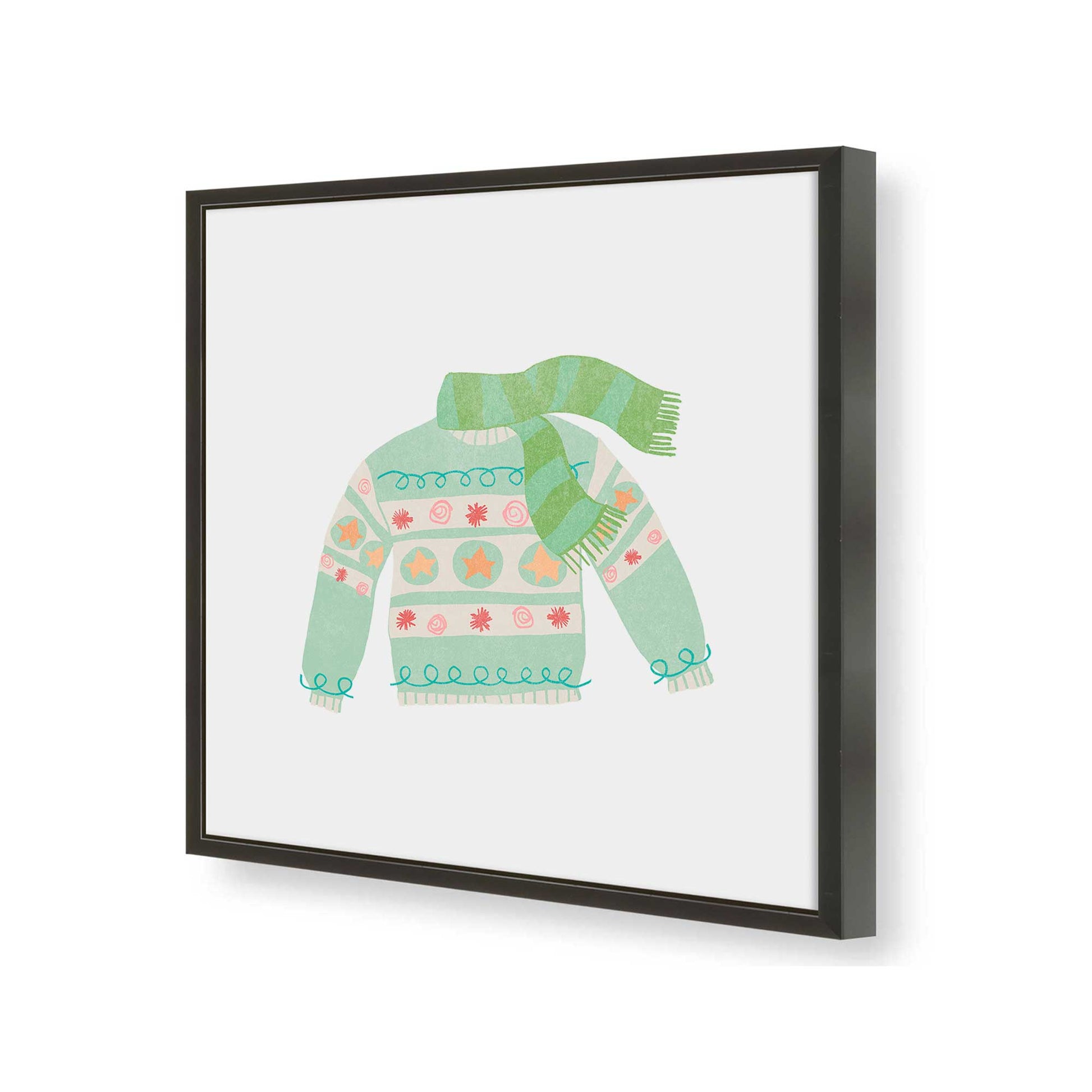 [Color:Satin Black], Picture of art in a Satin Black frame of the corner