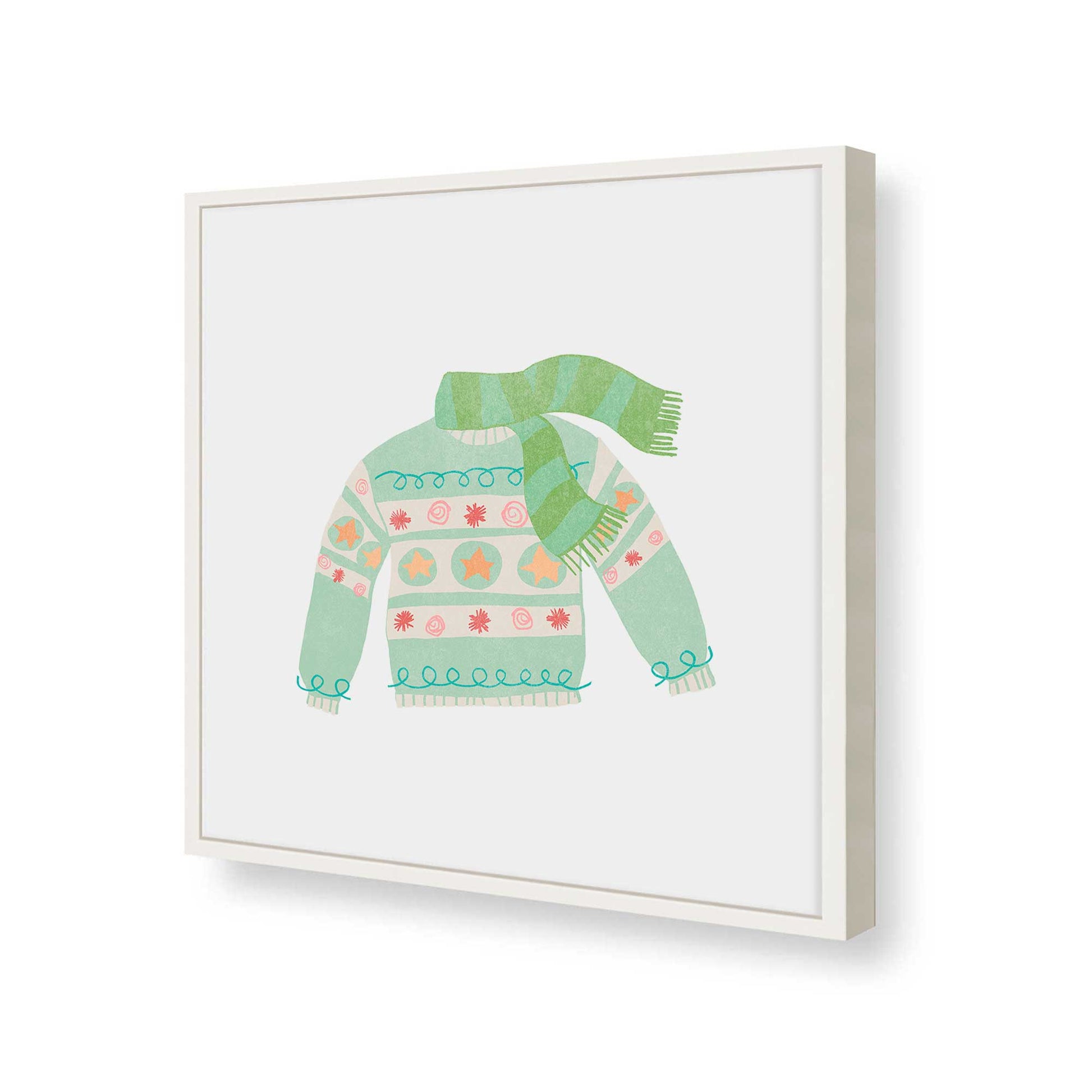 [Color:Opaque White], Picture of art in a Opaque White frame of the corner