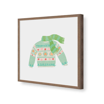 [Color:Walnut], Picture of art in a Walnut frame of the corner