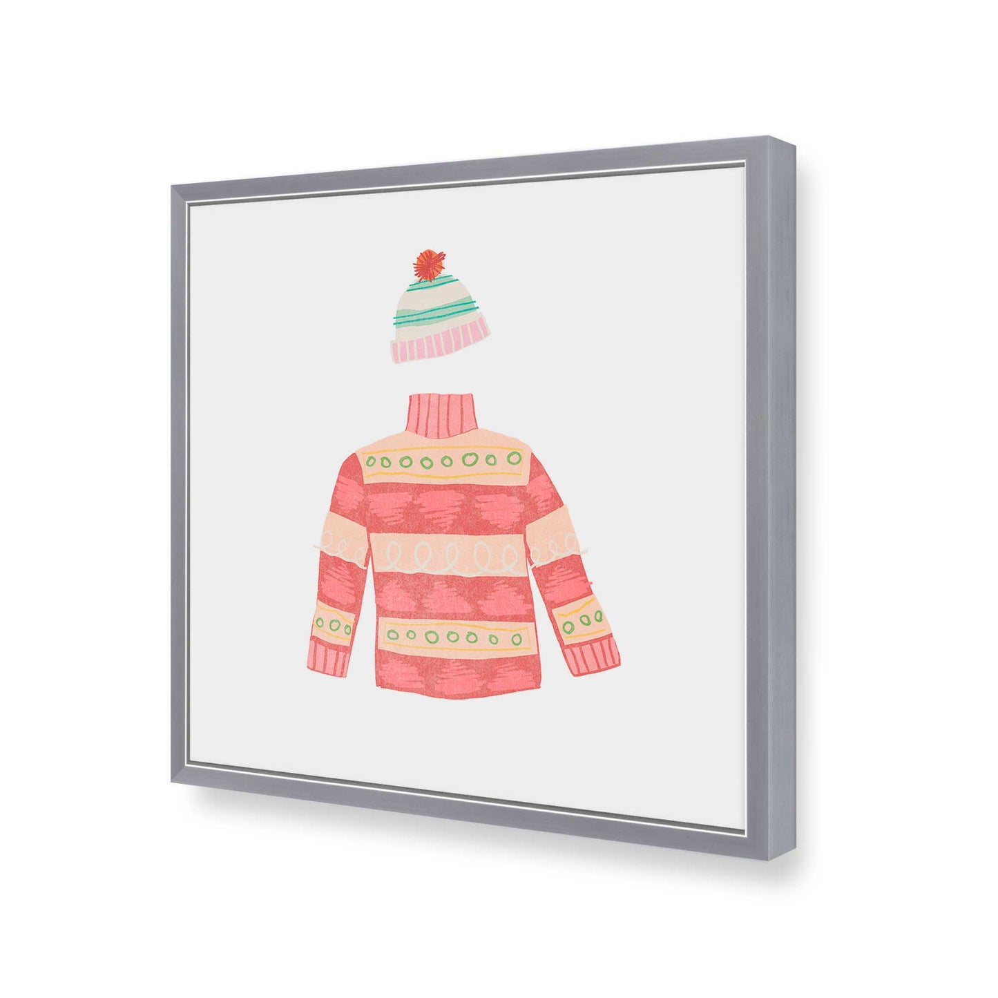 [Color:Polished Chrome], Picture of art in a Polished Chrome frame of the corner