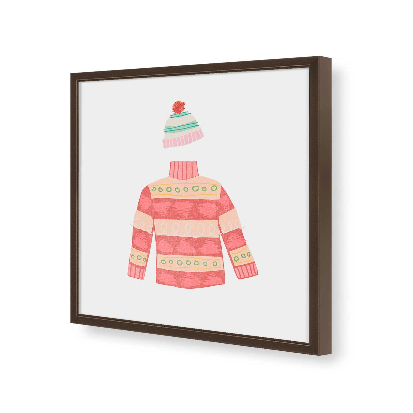 [Color:Espresso], Picture of art in a Espresso frame of the corner