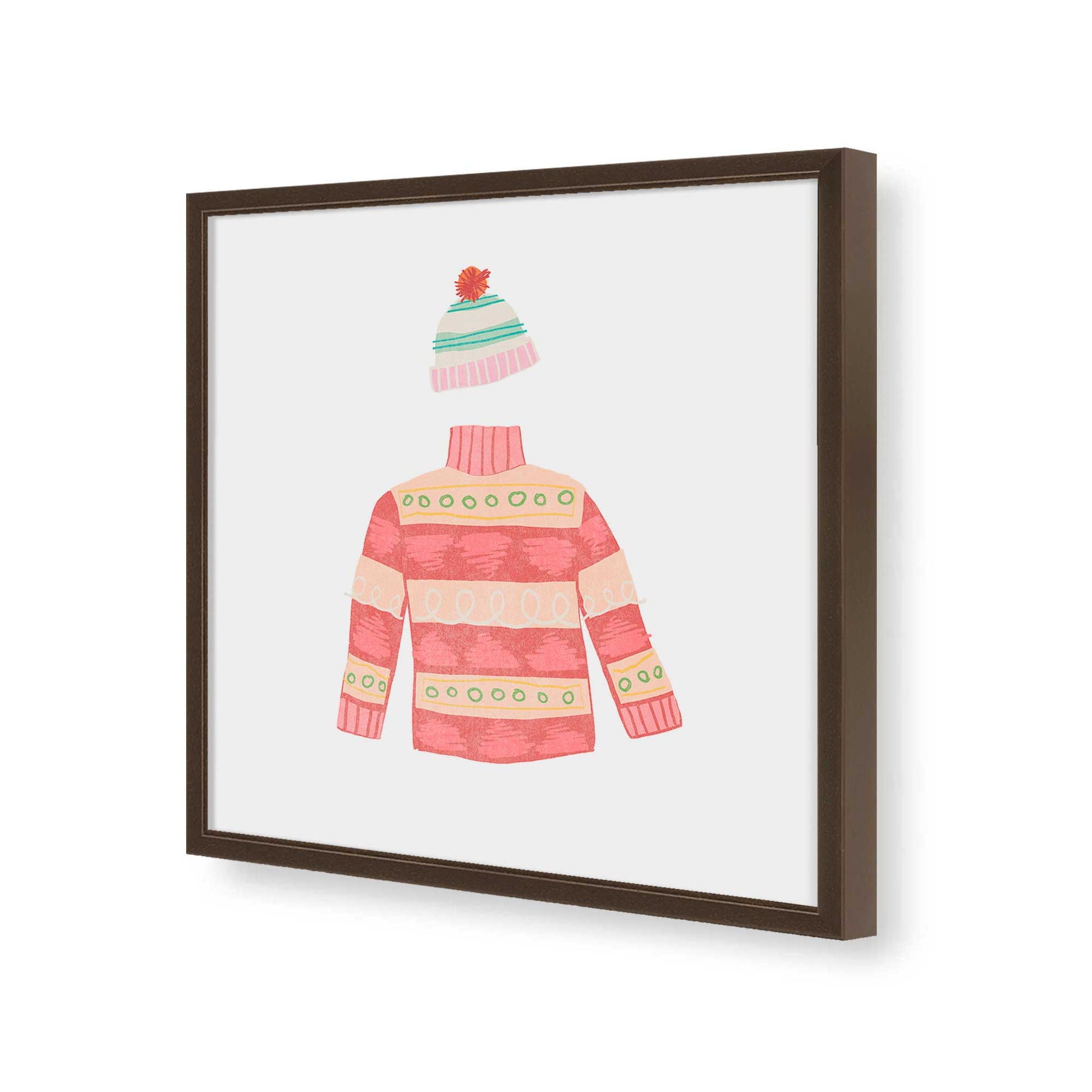 [Color:Espresso], Picture of art in a Espresso frame of the corner