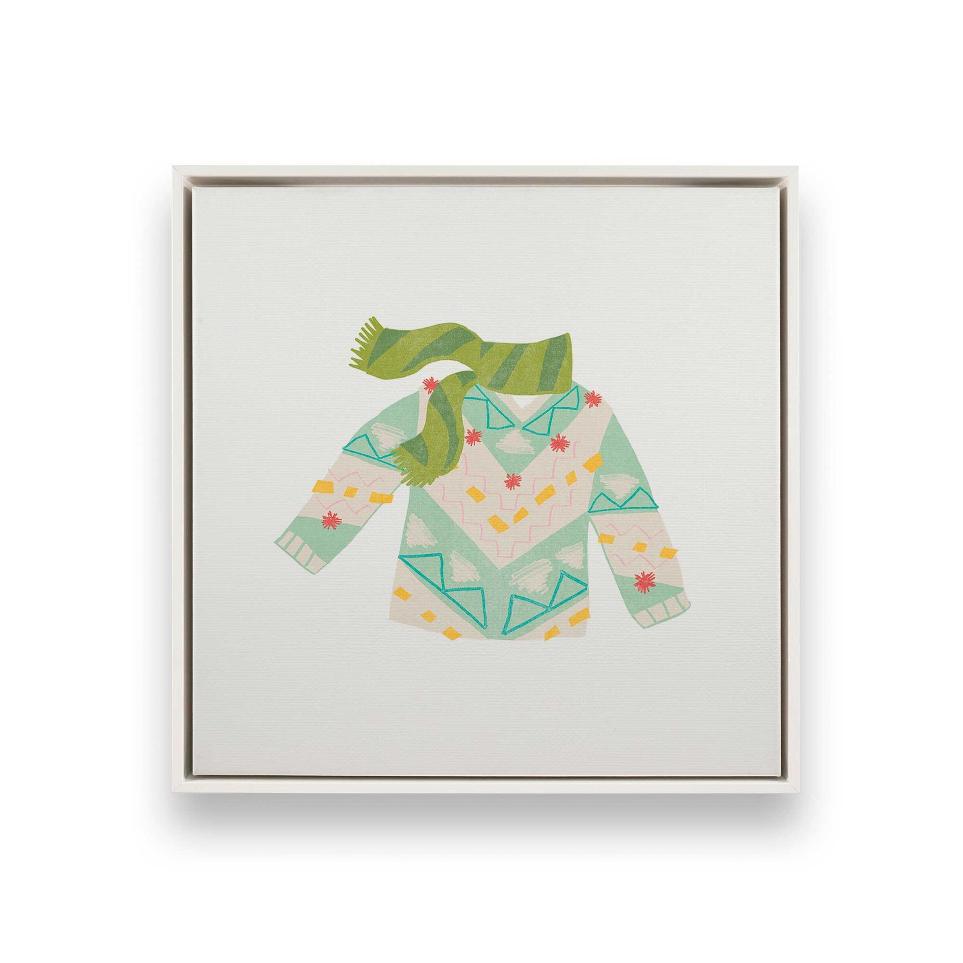 [Color:Opaque White], Picture of art in a White frame