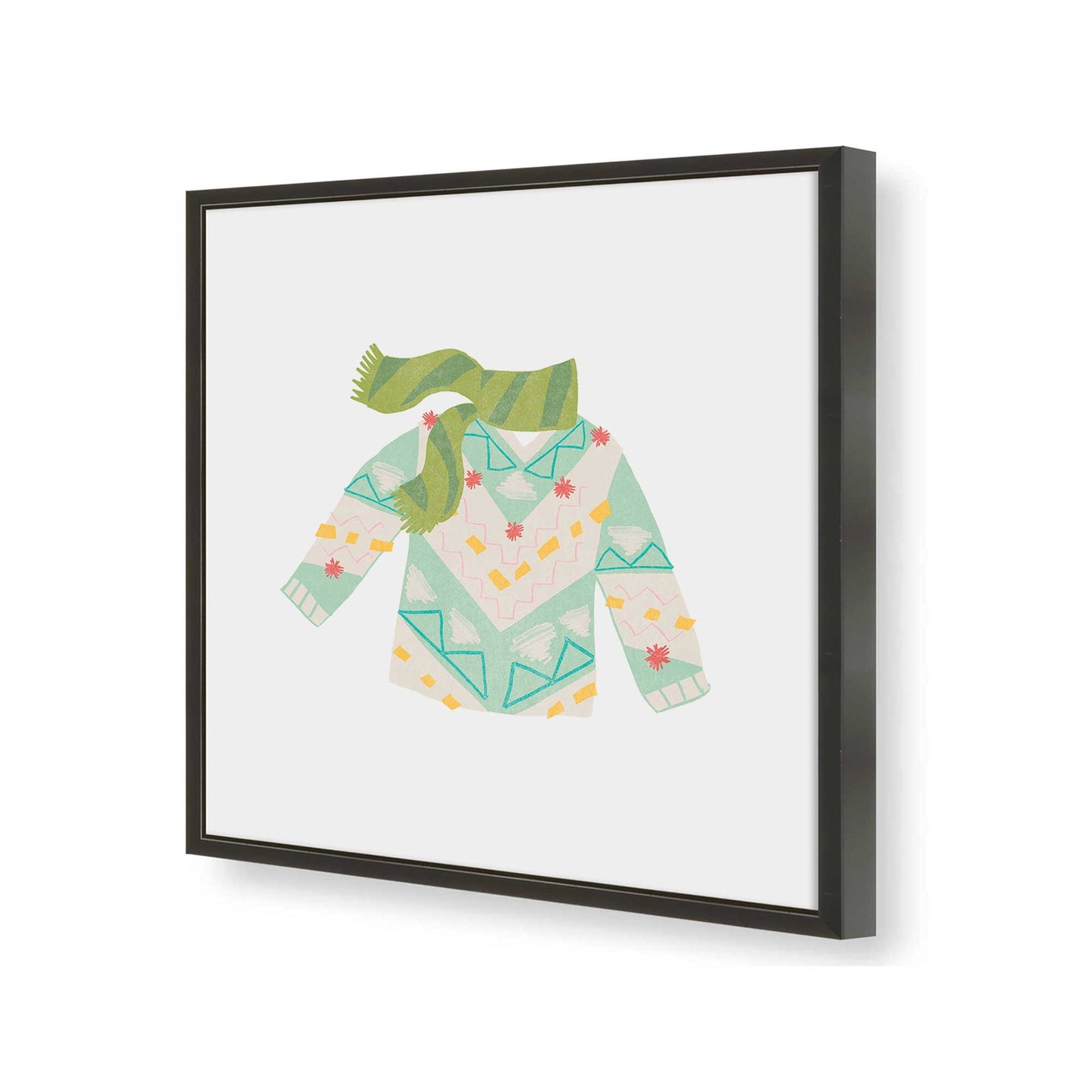 [Color:Satin Black], Picture of art in a Satin Black frame of the corner