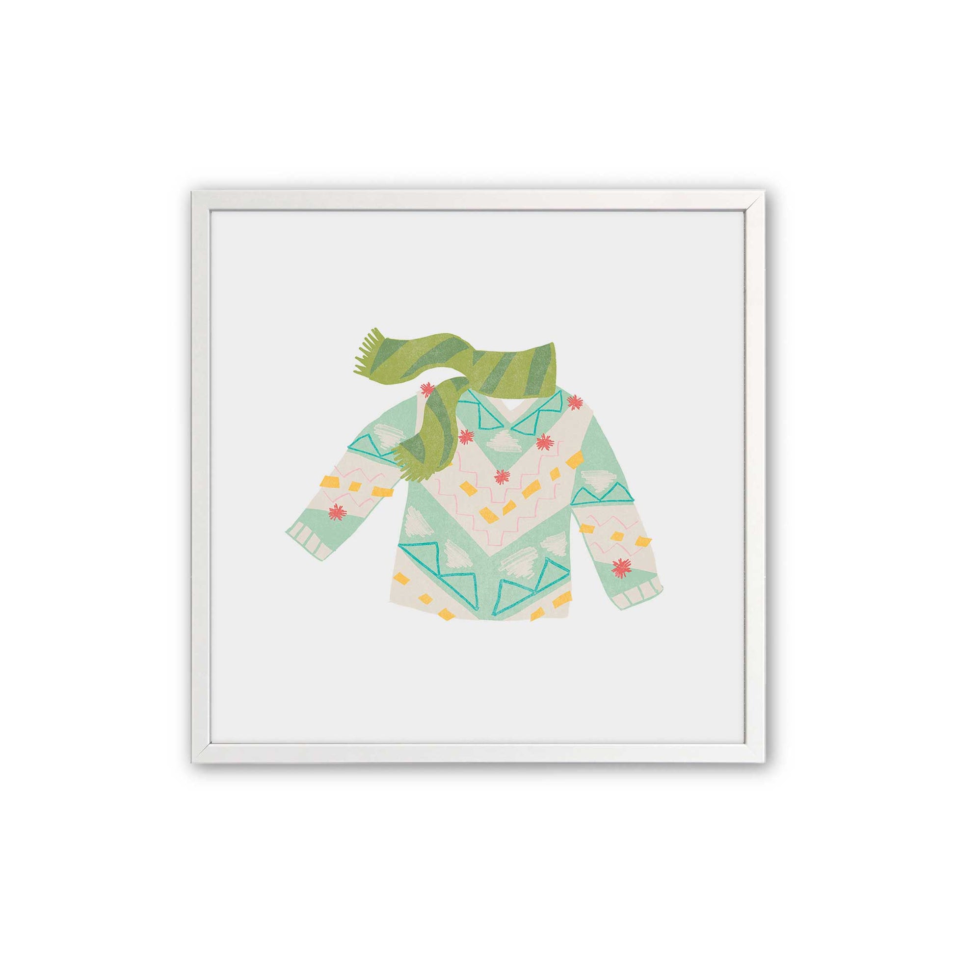 [Color:Opaque White], Picture of art in an Opaque White frame