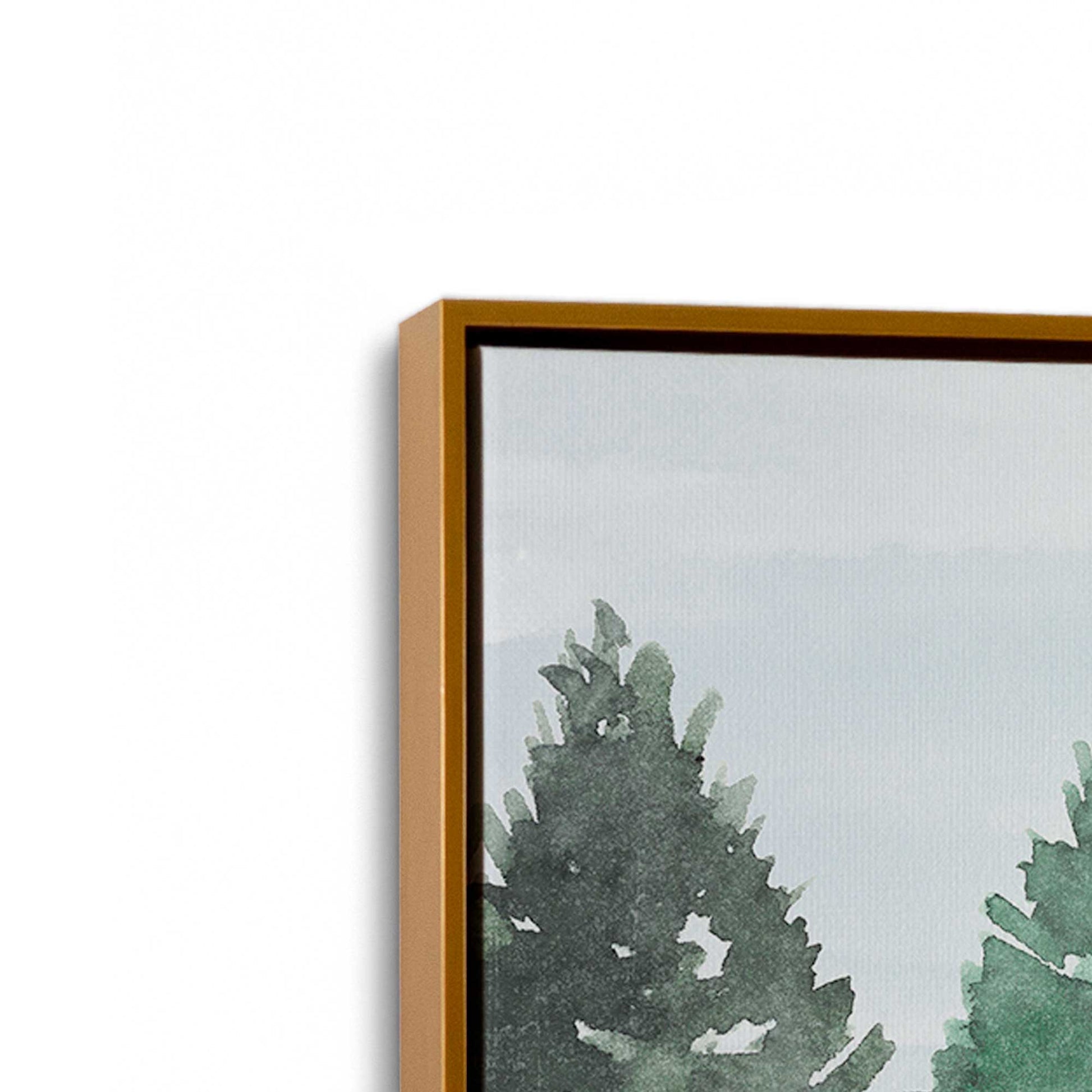 [Color:Polished Gold], Picture of art in a Polished Gold frame at an angle