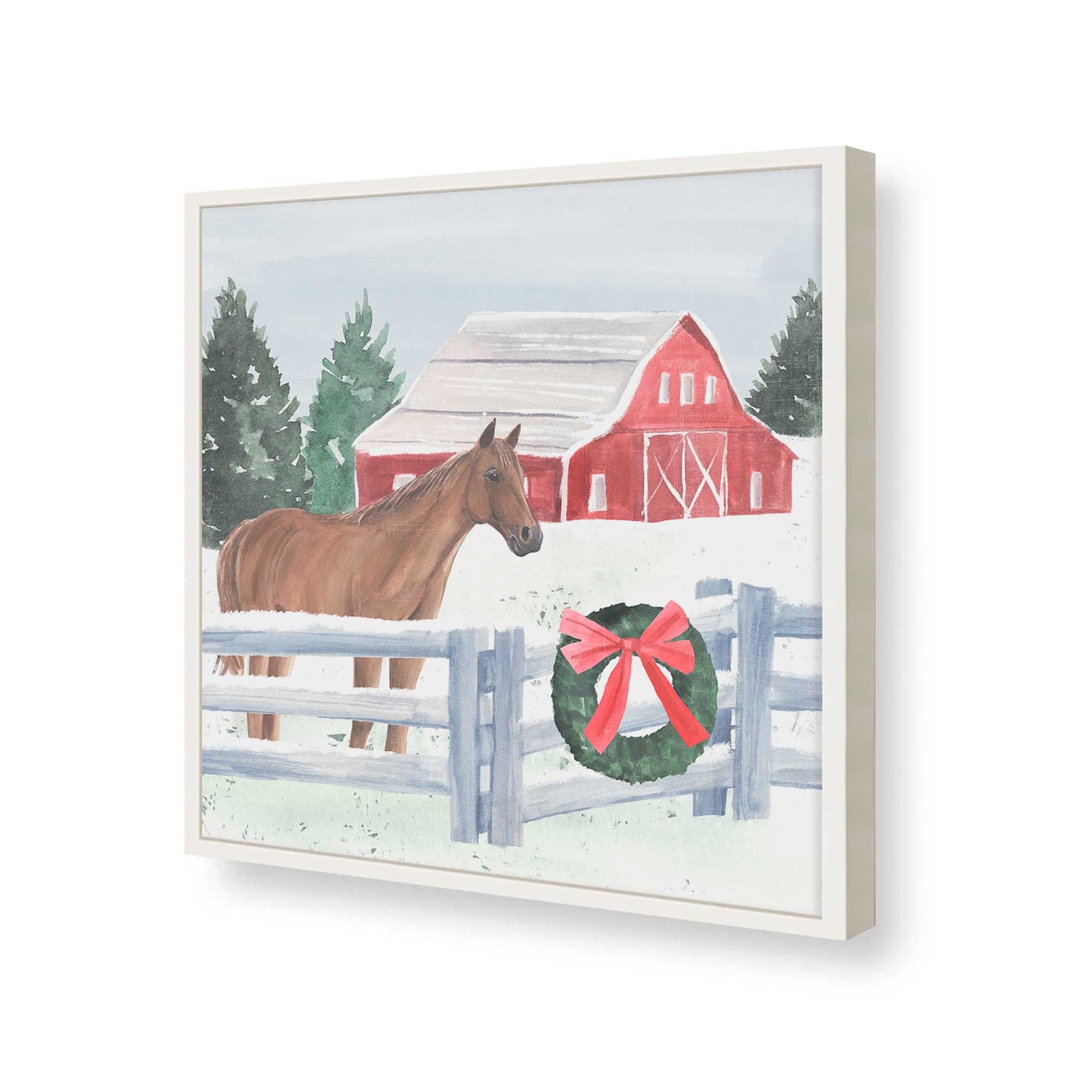 [Color:Opaque White], Picture of art in a Opaque White frame of the corner