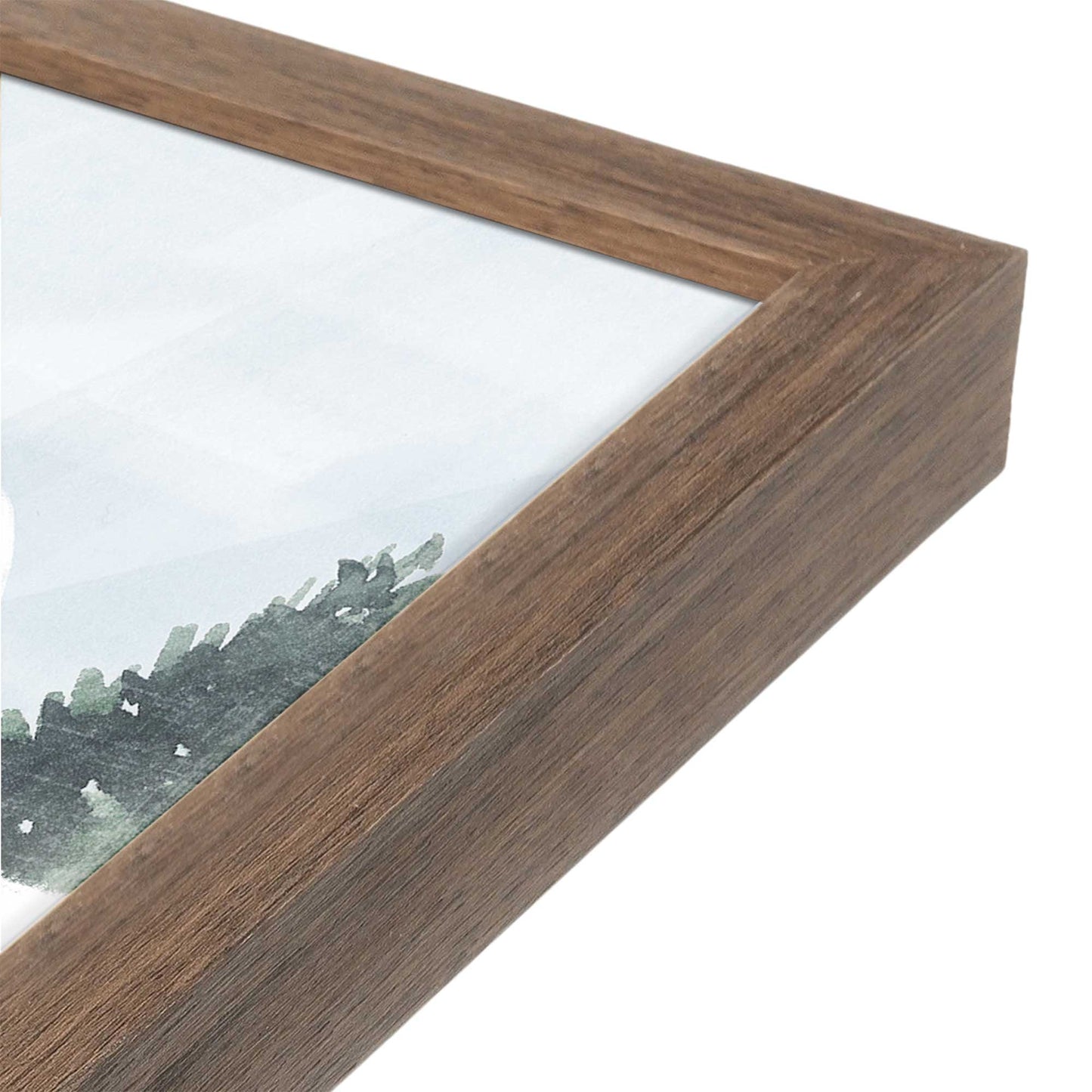 [Color:Walnut], Picture of art in a Walnut frame at an angle