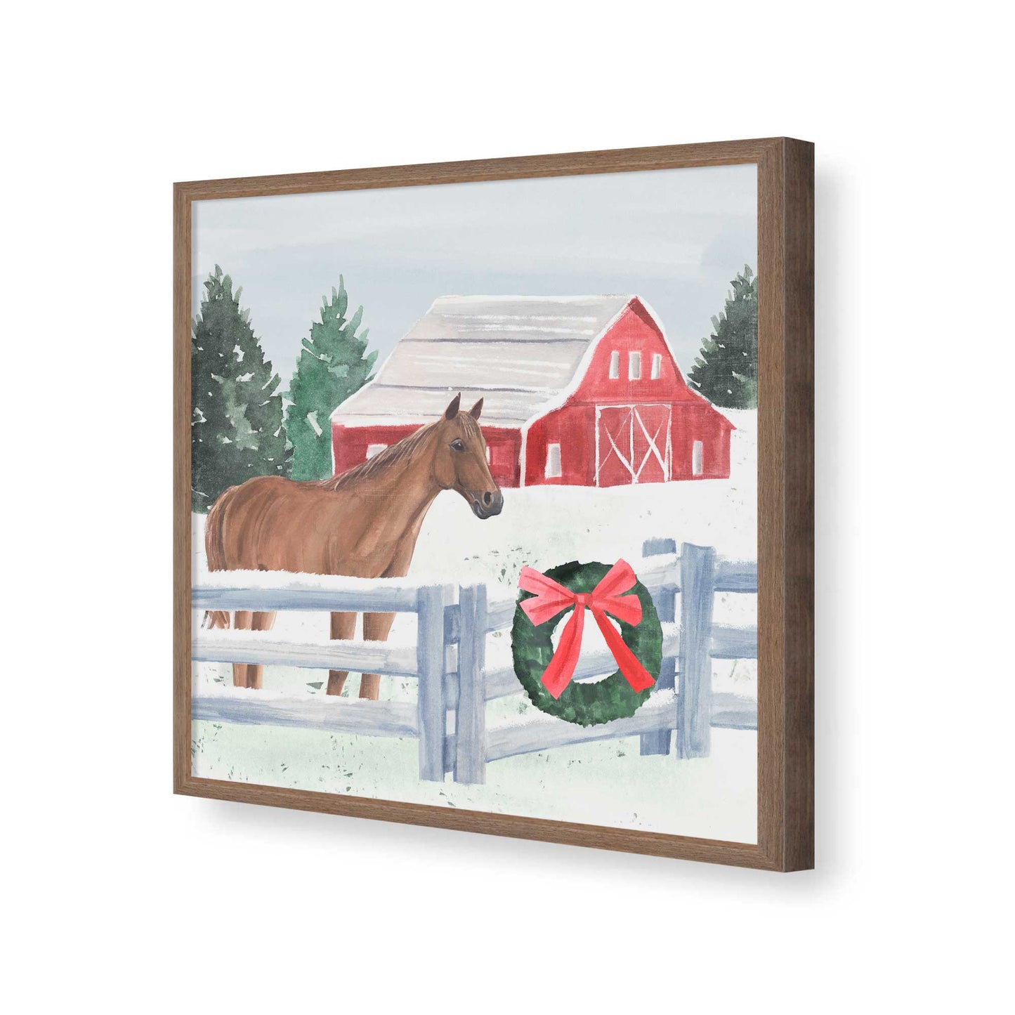 [Color:Walnut], Picture of art in a Walnut frame of the corner