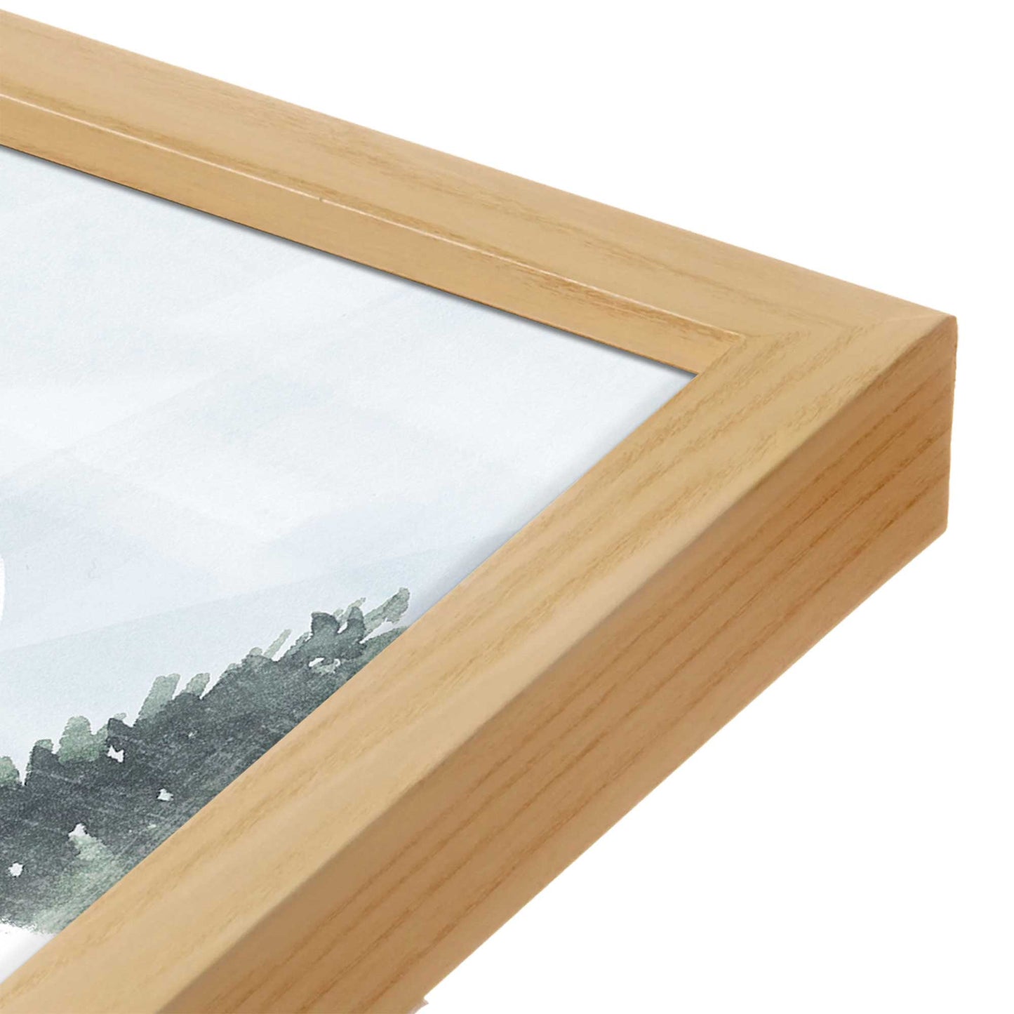 [Color:Espresso], Picture of art in a Espresso frame at an angle