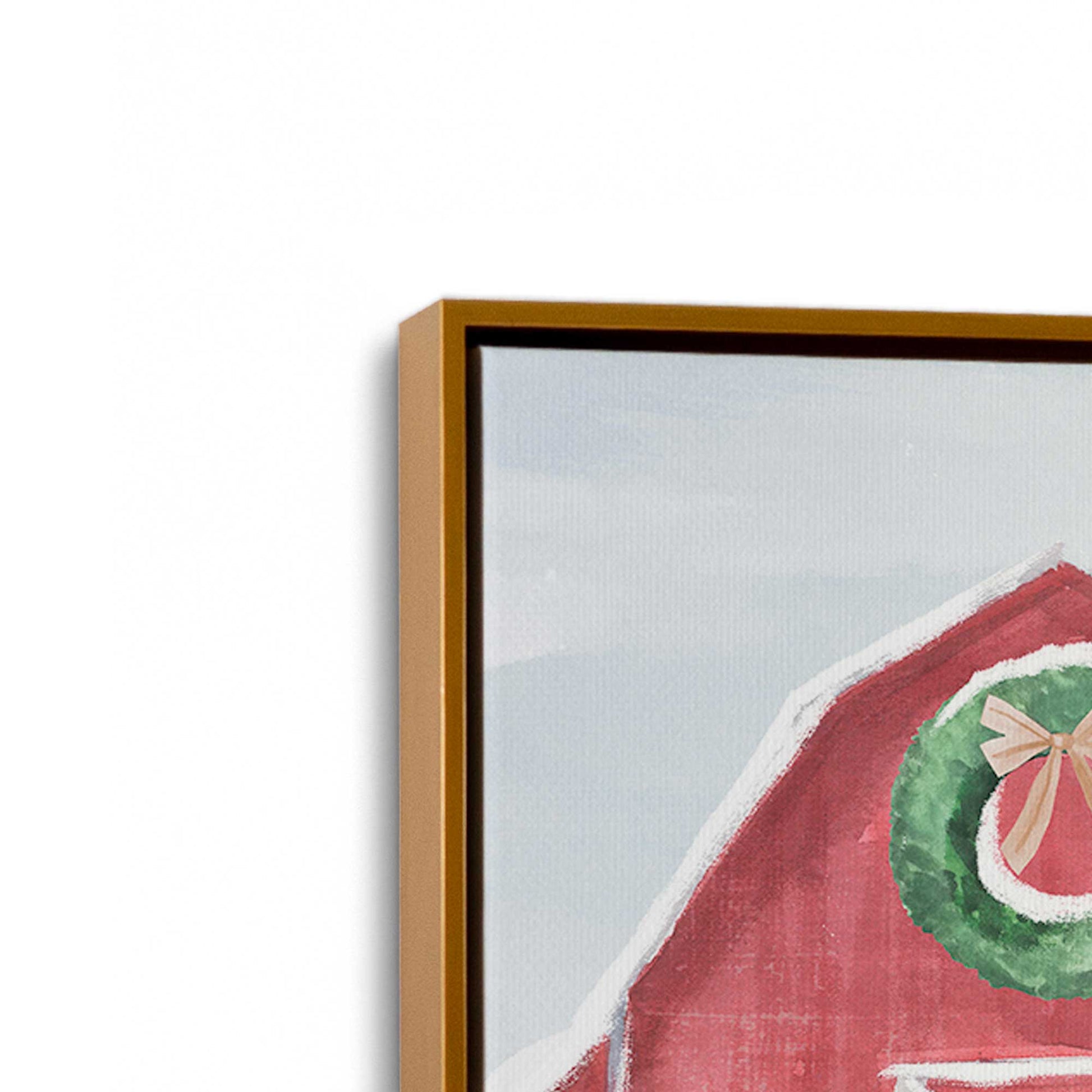 [Color:Polished Gold], Picture of art in a Polished Gold frame at an angle