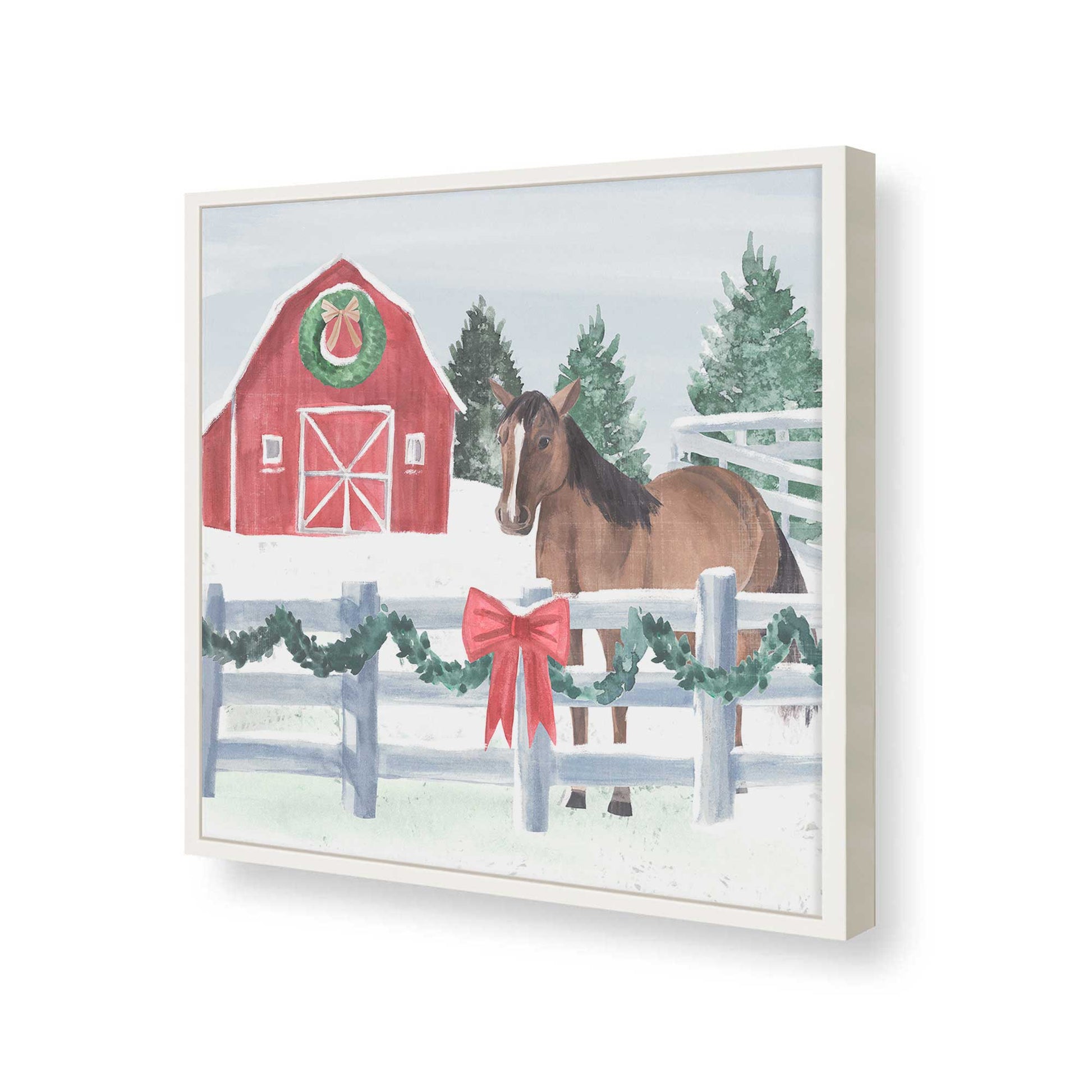 [Color:Opaque White], Picture of art in a Opaque White frame of the corner