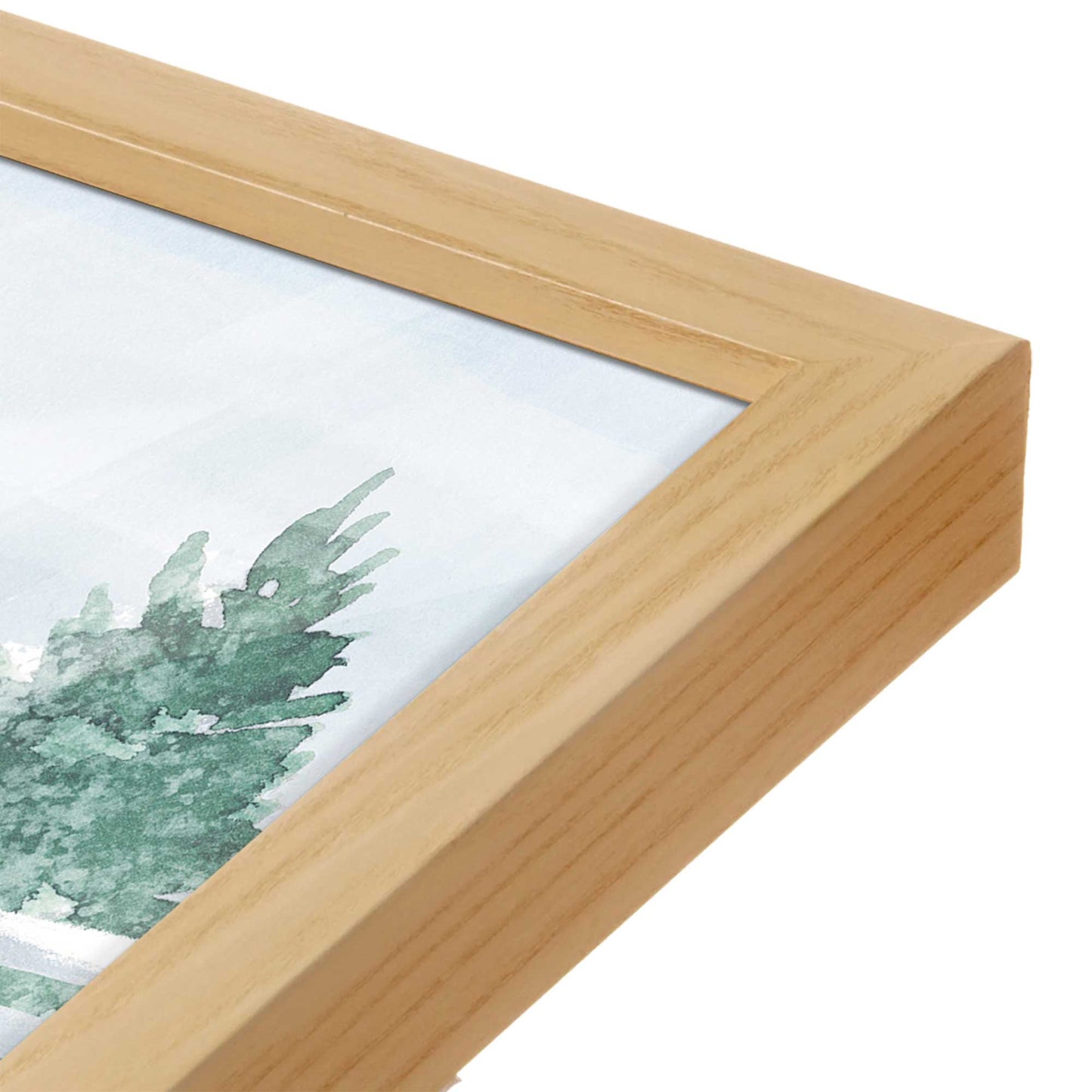 [Color:Espresso], Picture of art in a Espresso frame at an angle