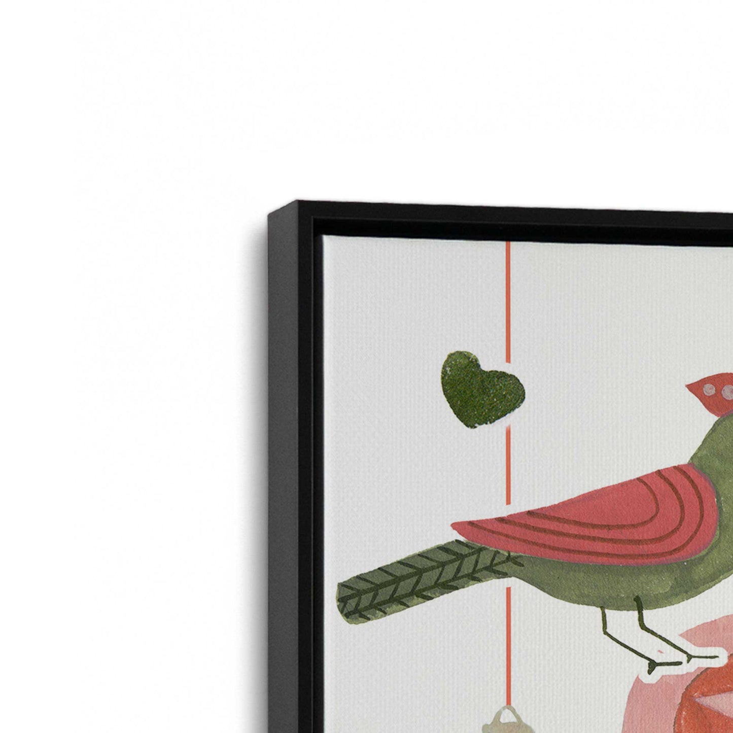 [Color:Satin Black], Picture of art in a Satin Black frame at an angle