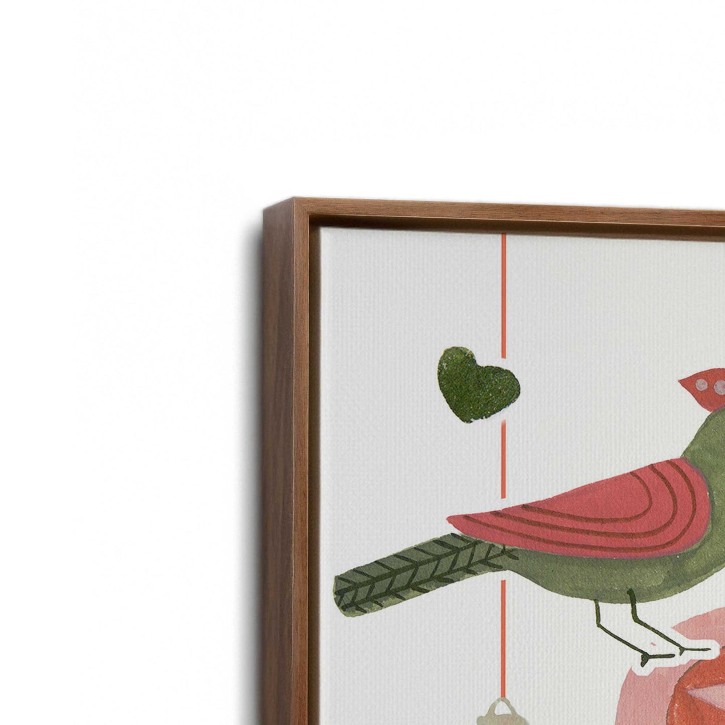 [Color:Walnut], Picture of art in a Walnut frame at an angle