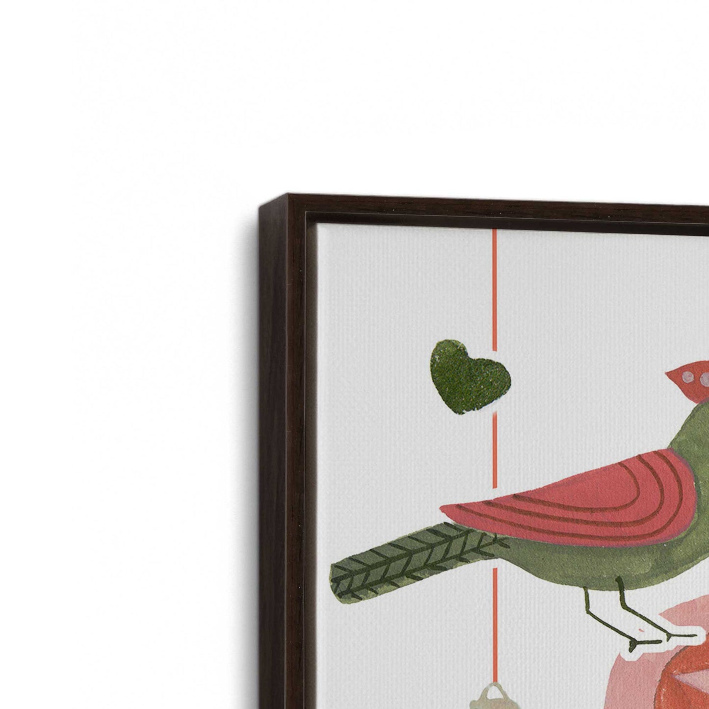 [Color:Espresso], Picture of art in a Espresso frame at an angle