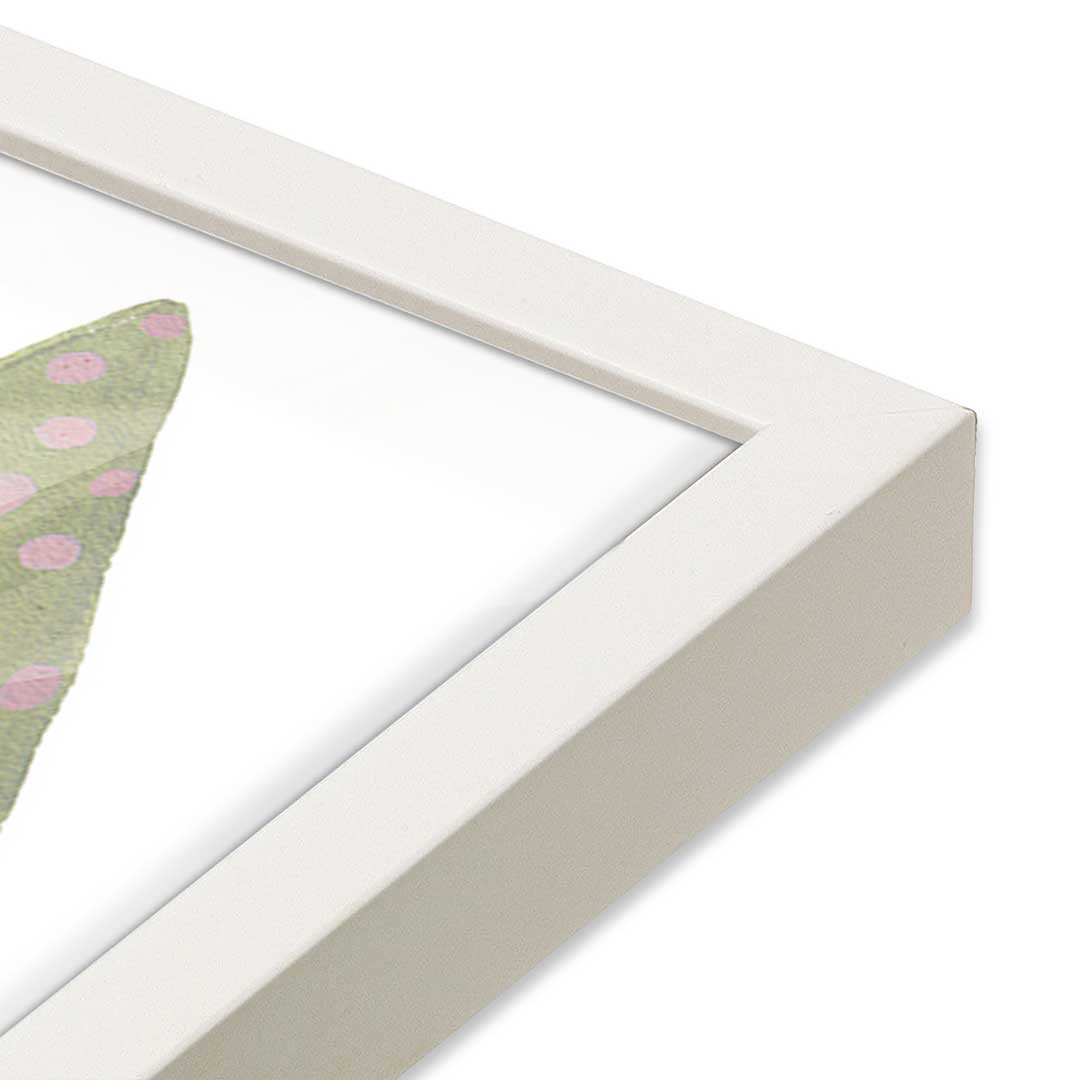 [Color:Opaque White], Picture of art in a Opaque White frame at an angle