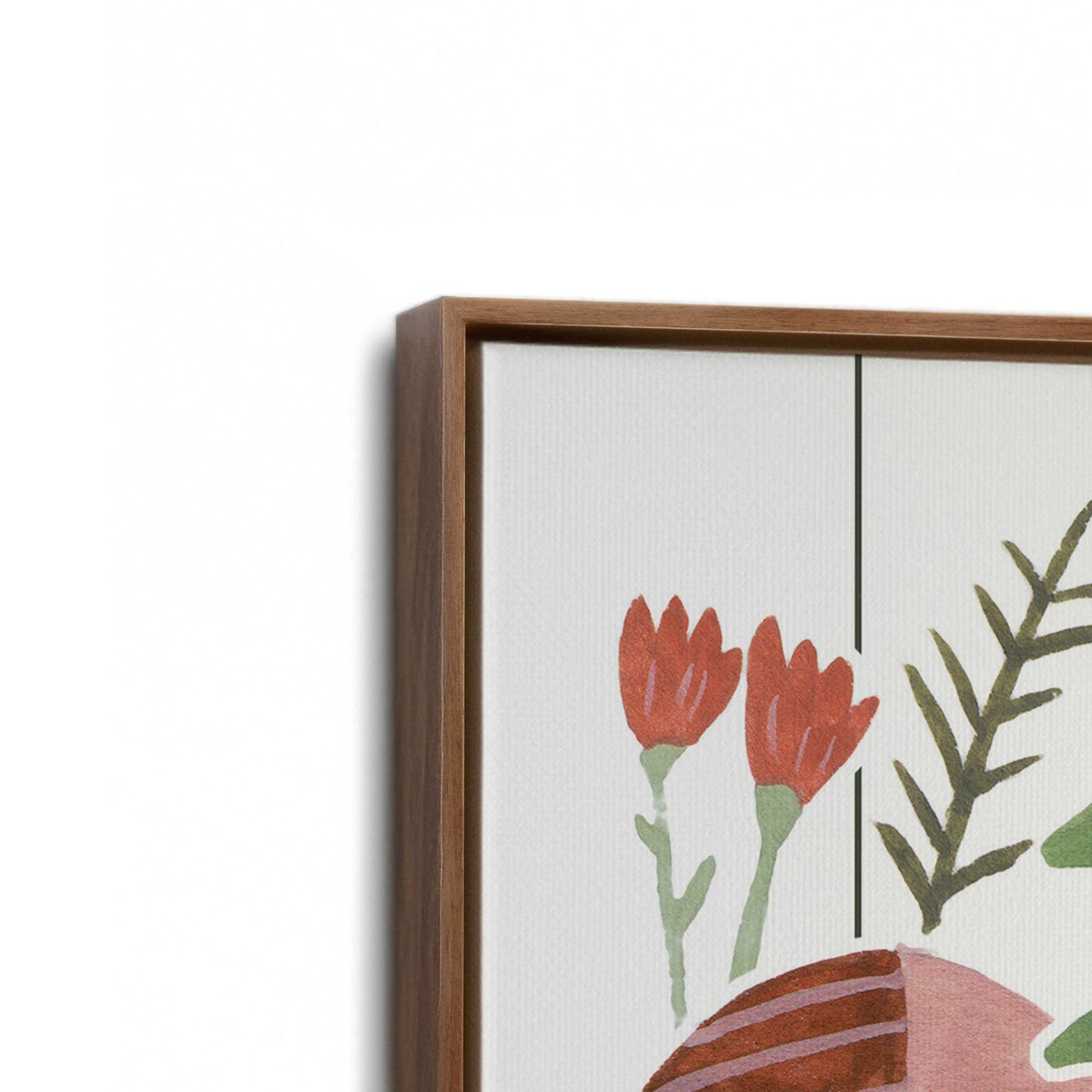 [Color:Walnut], Picture of art in a Walnut frame at an angle