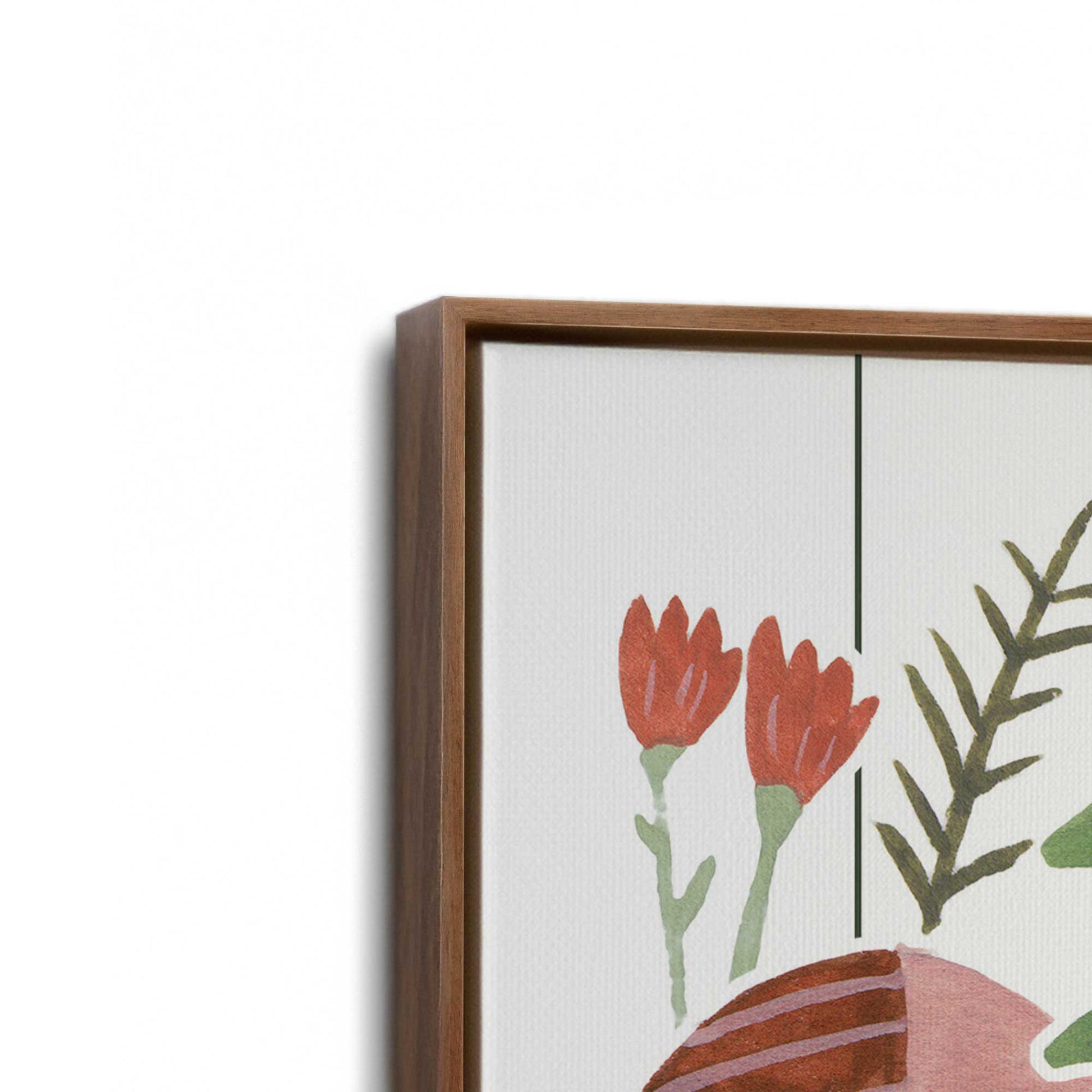 [Color:Walnut], Picture of art in a Walnut frame at an angle