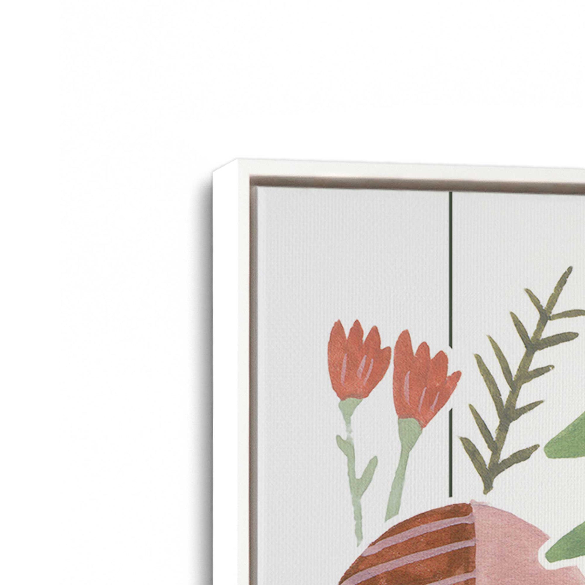 [Color:Opaque White], Picture of art in a White frame at an angle