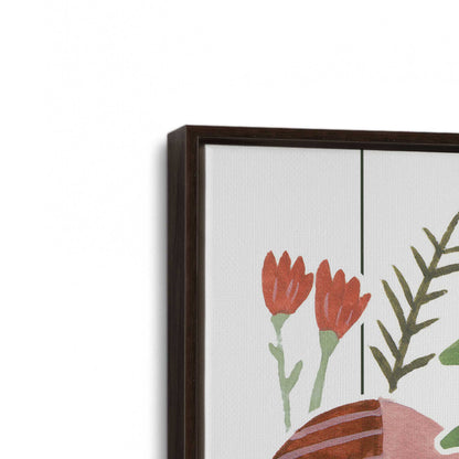 [Color:Espresso], Picture of art in a Espresso frame at an angle