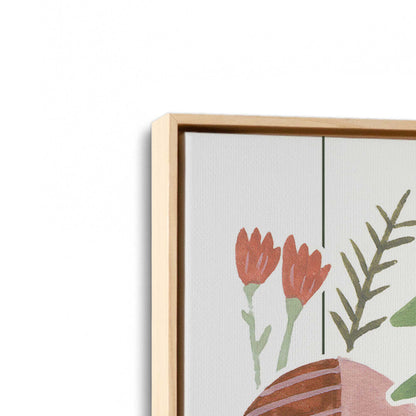 [Color:American Maple], Picture of art in a American Maple frame at an angle