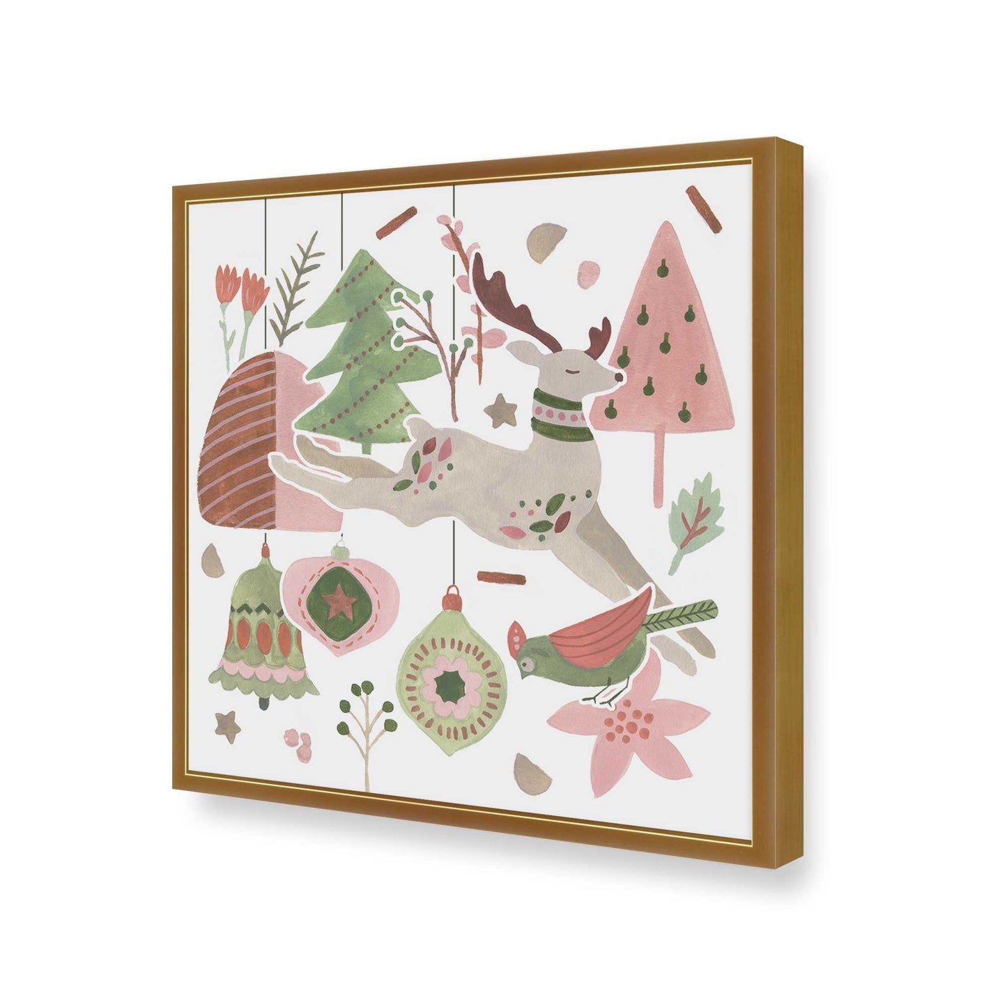 [Color:Polished Gold], Picture of art in a Polished Gold frame of the corner