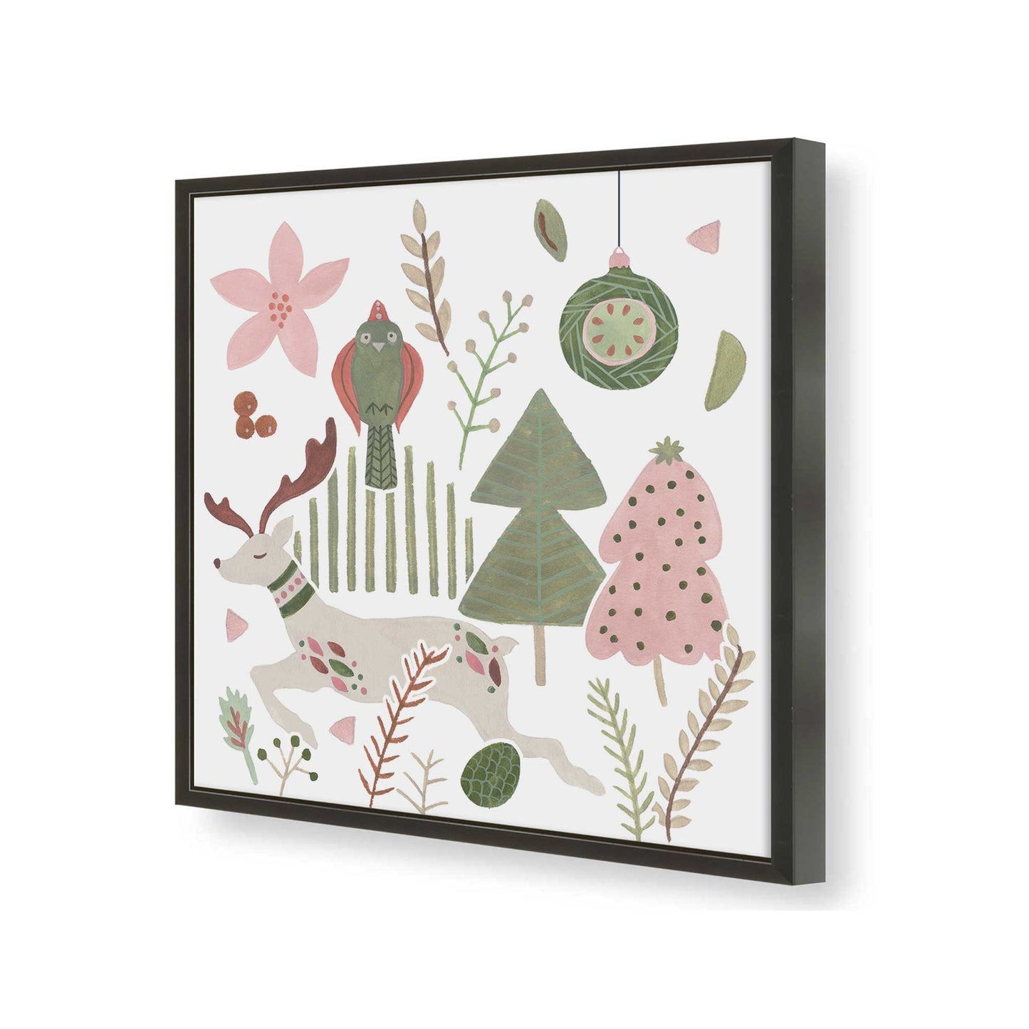 [Color:Satin Black], Picture of art in a Satin Black frame of the corner