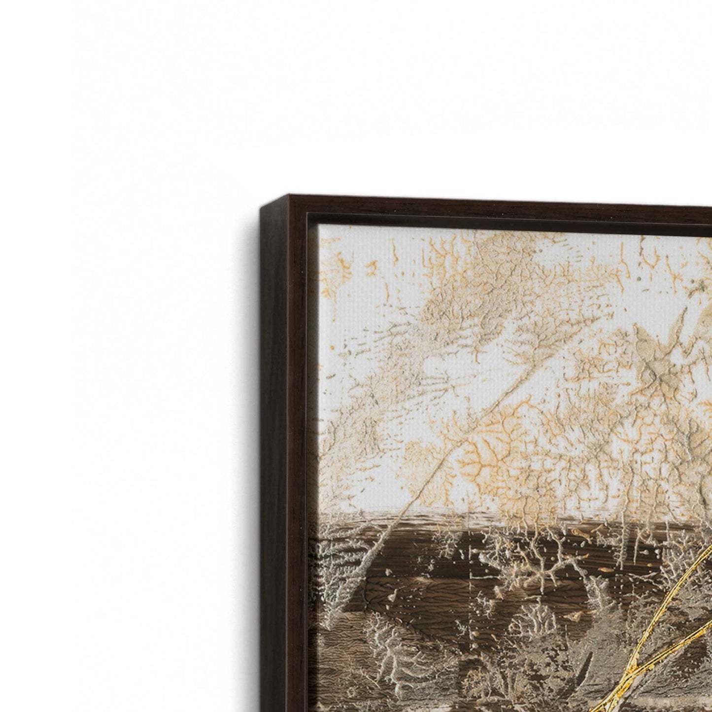 [Color:Espresso], Picture of art in a Espresso frame at an angle