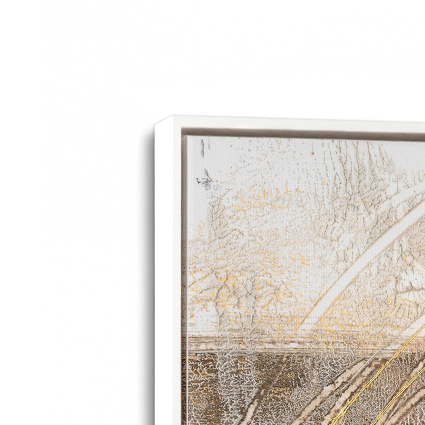 [Color:Opaque White], Picture of art in a White frame at an angle