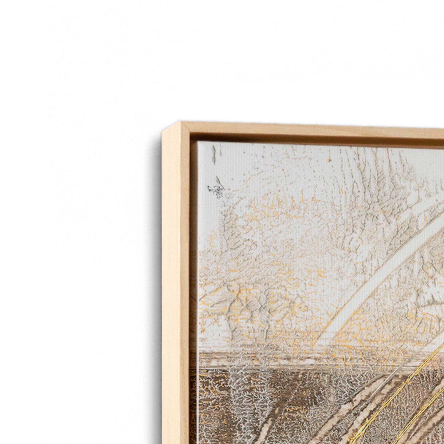 [Color:American Maple], Picture of art in a American Maple frame at an angle