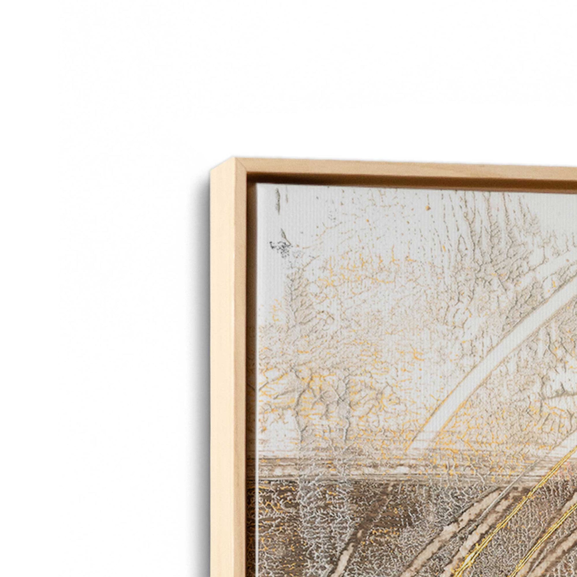 [Color:American Maple], Picture of art in a American Maple frame at an angle