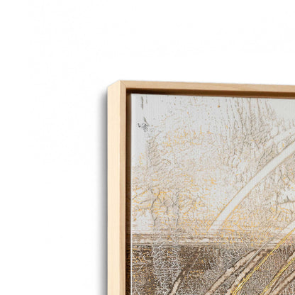 [Color:American Maple], Picture of art in a American Maple frame at an angle