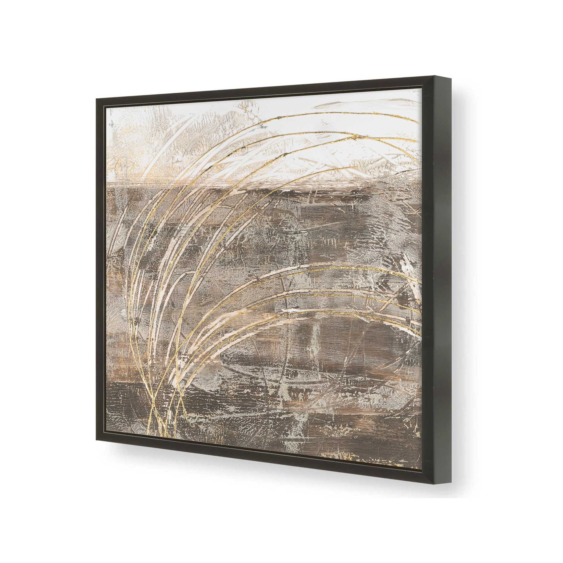 [Color:Satin Black], Picture of art in a Satin Black frame of the corner