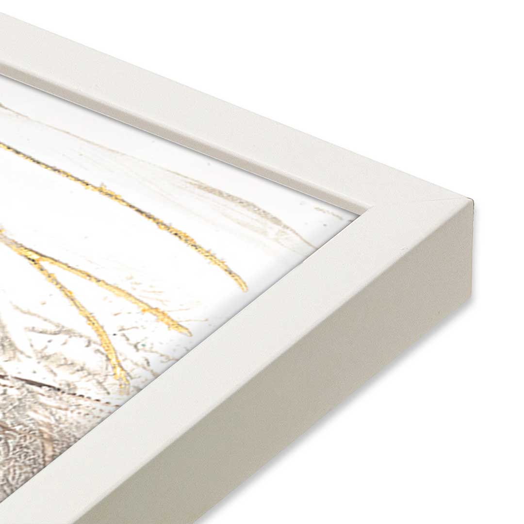 [Color:Opaque White], Picture of art in a Opaque White frame at an angle