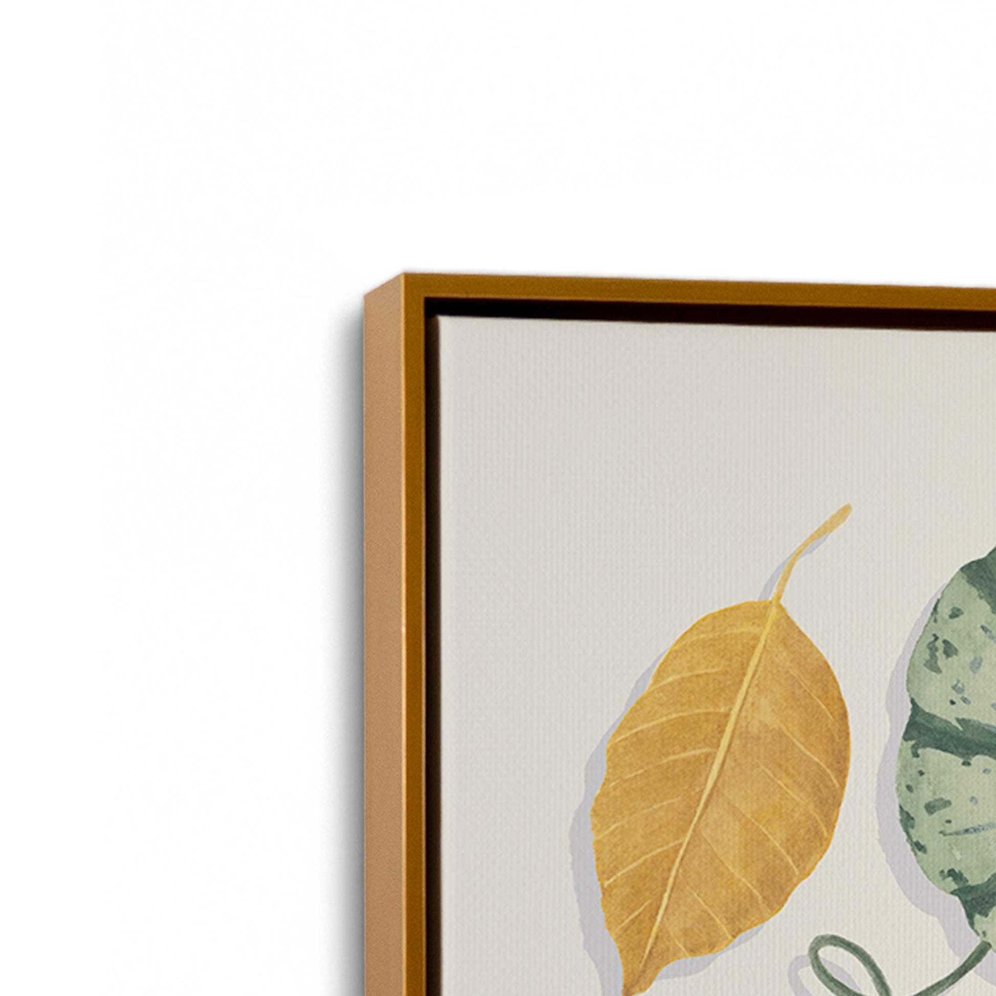 [Color:Polished Gold], Picture of art in a Polished Gold frame at an angle