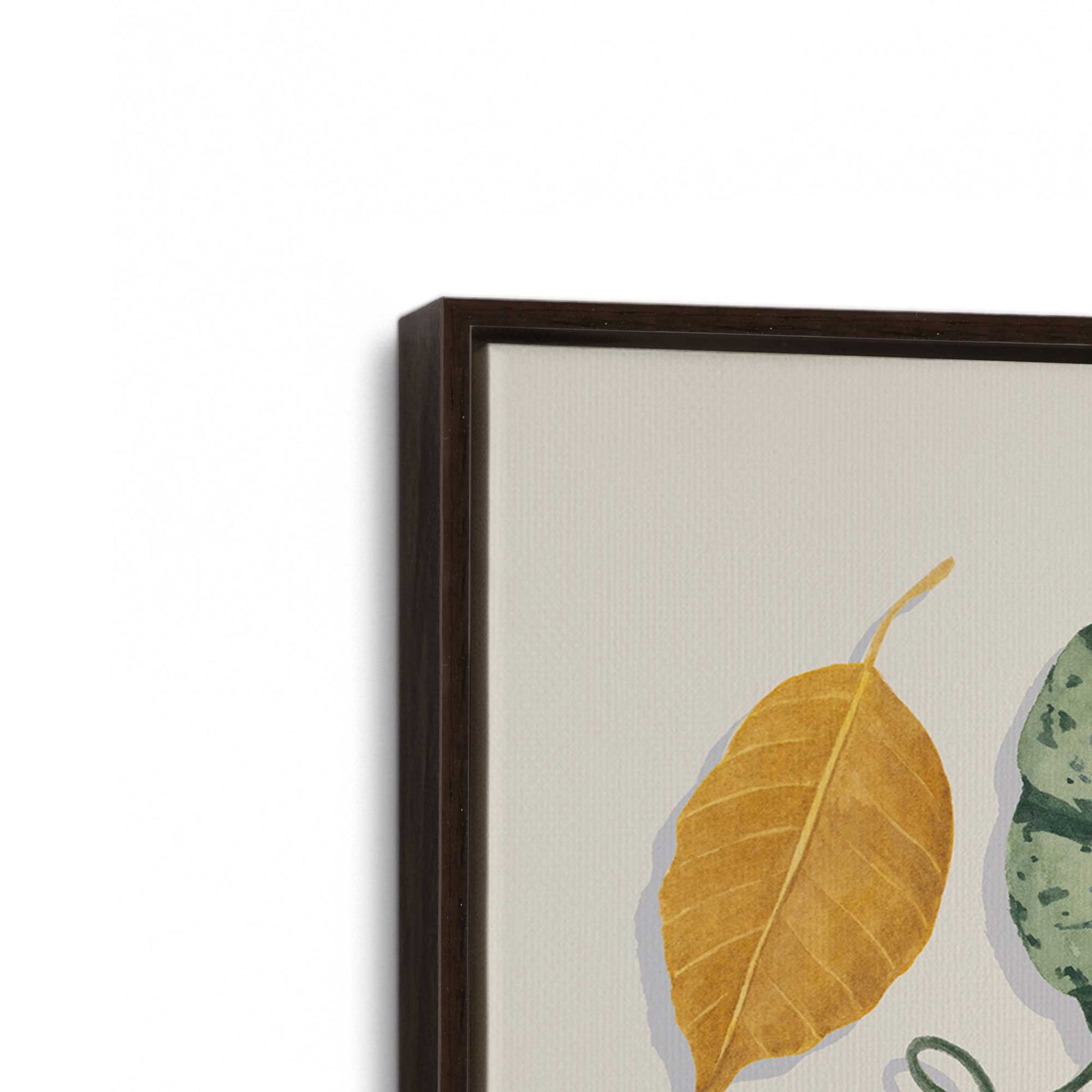 [Color:Espresso], Picture of art in a Espresso frame at an angle