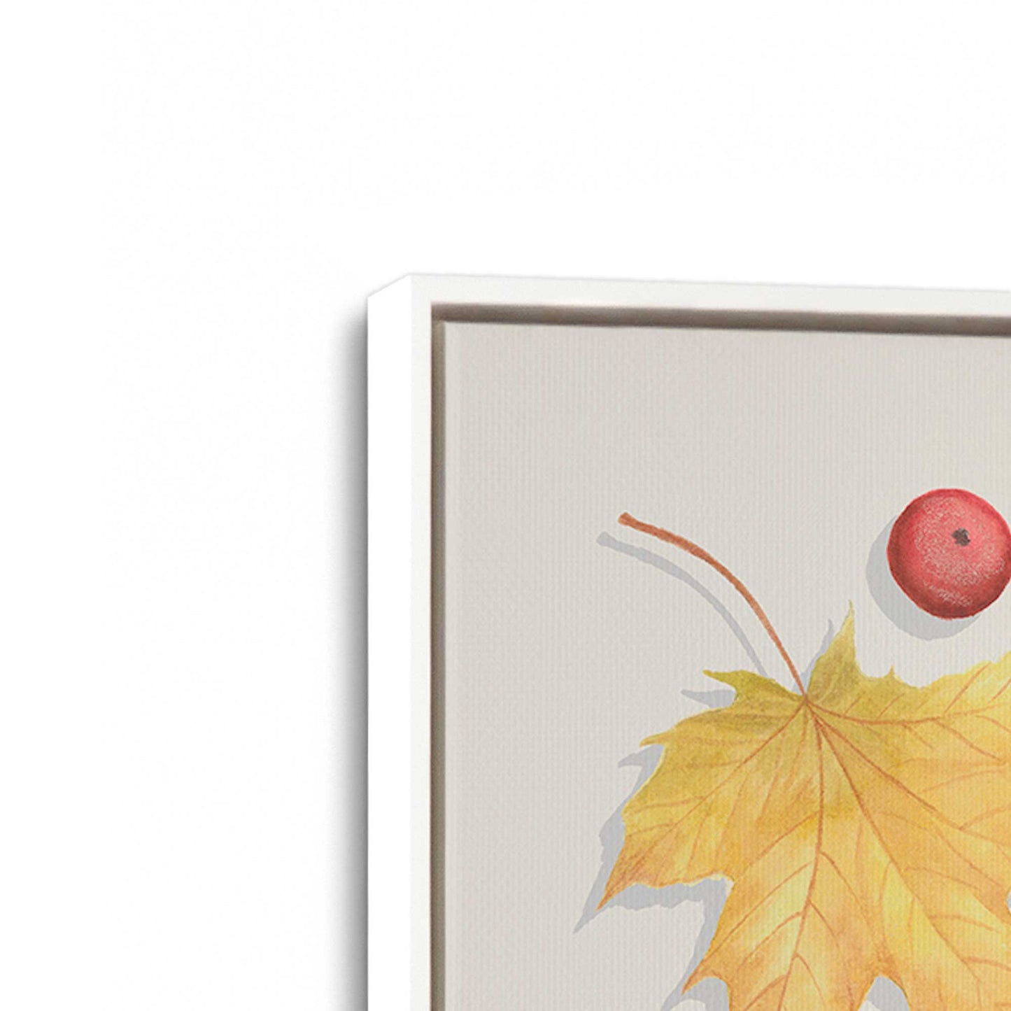 [Color:Opaque White], Picture of art in a White frame at an angle