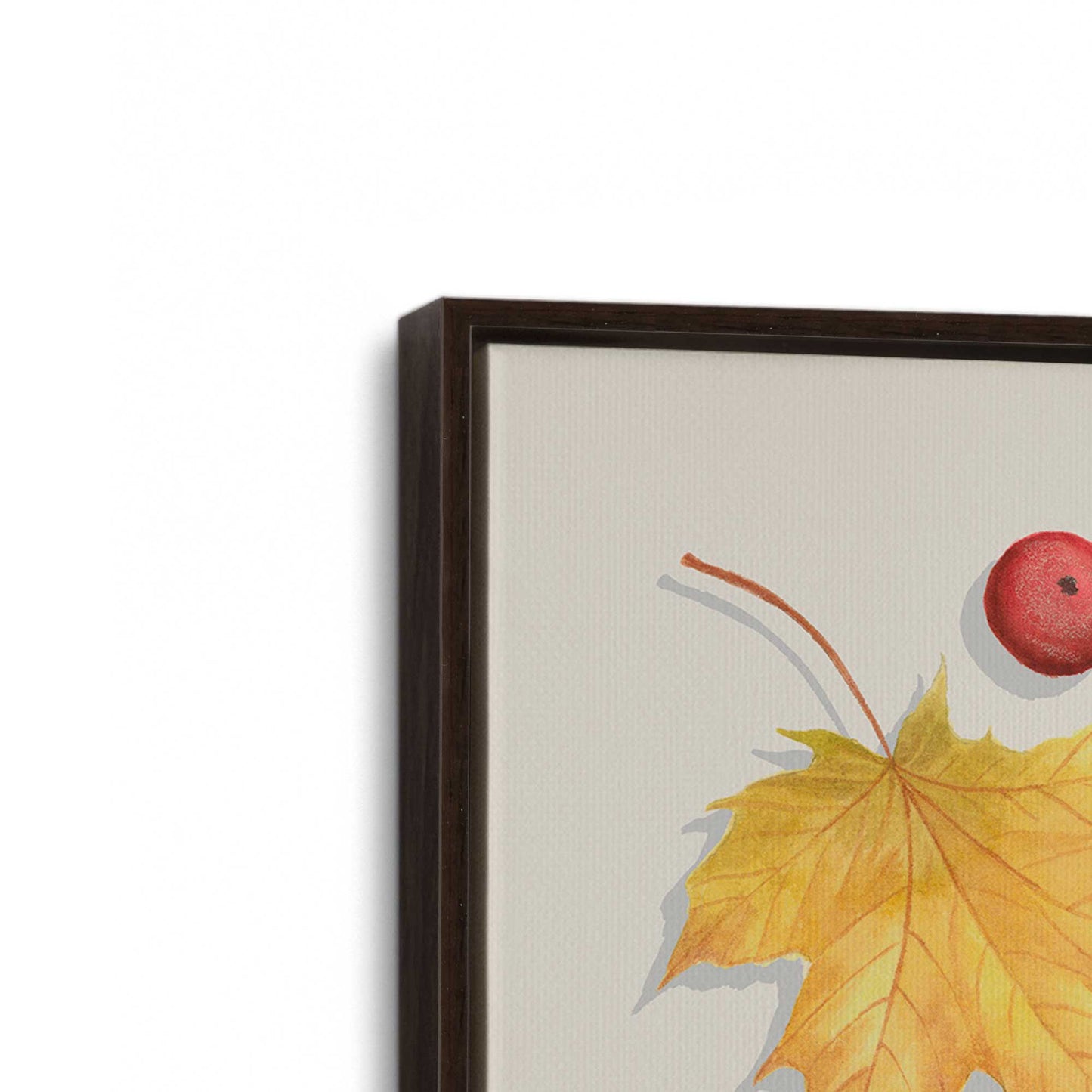 [Color:Espresso], Picture of art in a Espresso frame at an angle