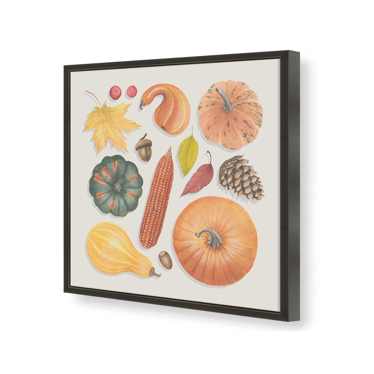 [Color:Satin Black], Picture of art in a Satin Black frame of the corner