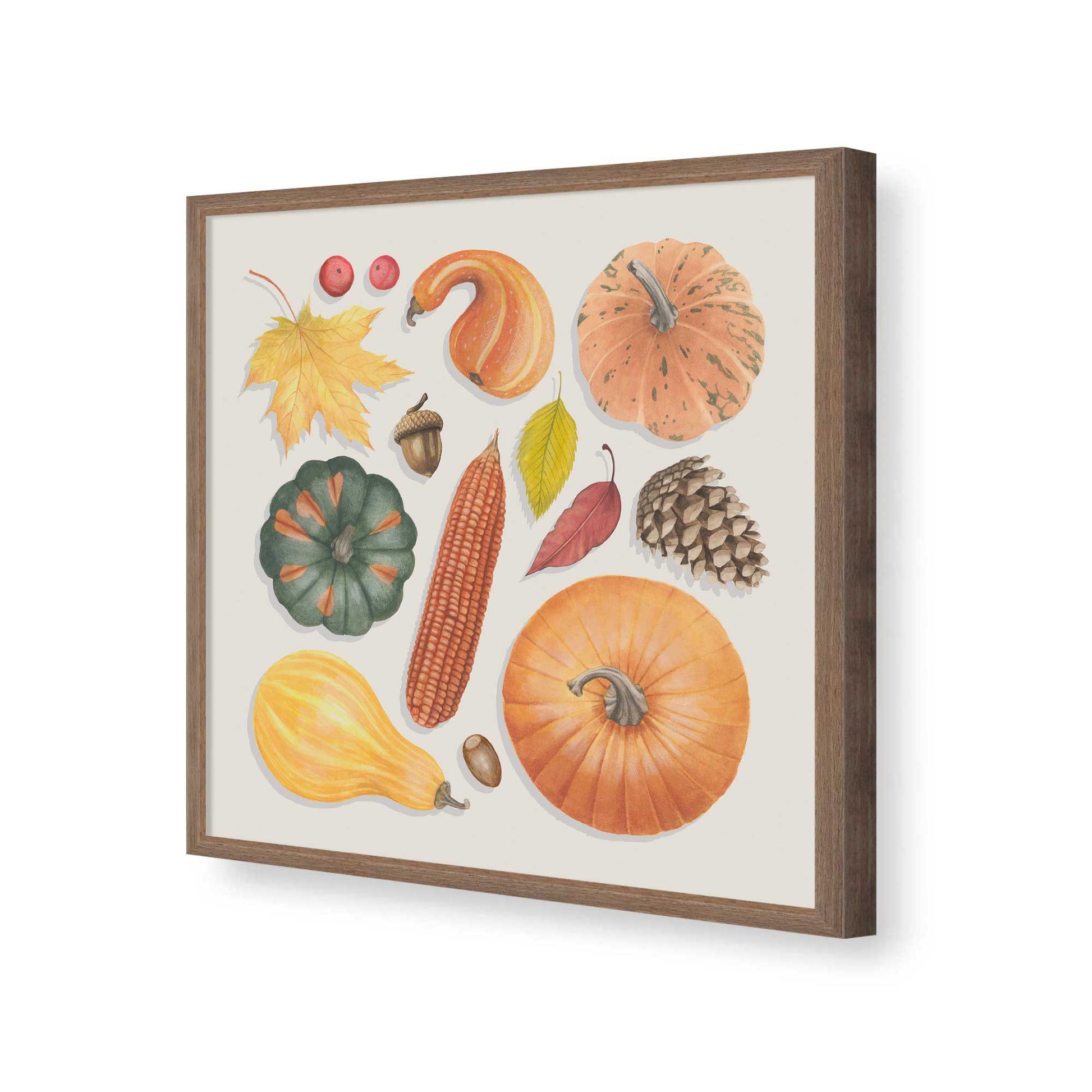 [Color:Walnut], Picture of art in a Walnut frame of the corner