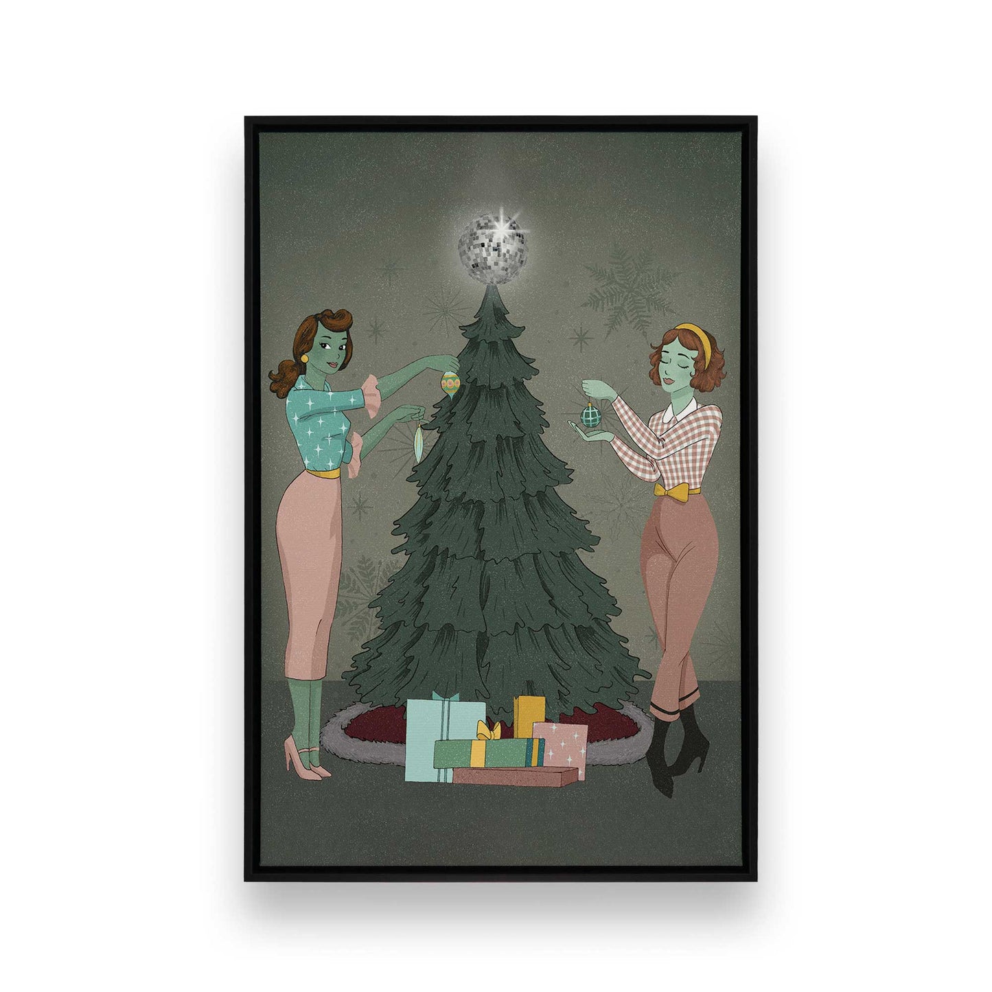 [Color:Satin Black], Picture of art in a Satin Black frame