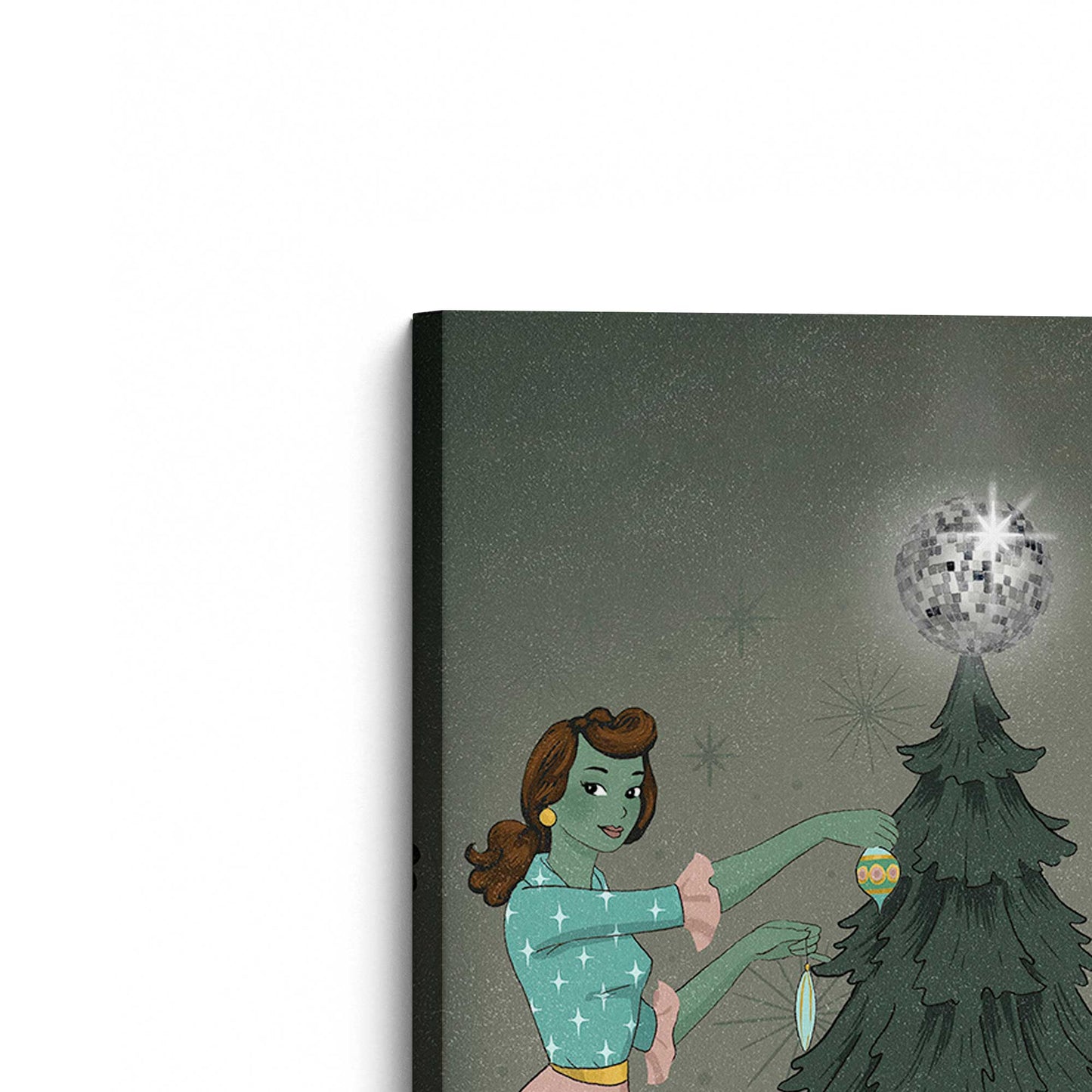 [Color:Stretched Canvas], Picture of the corner of the art