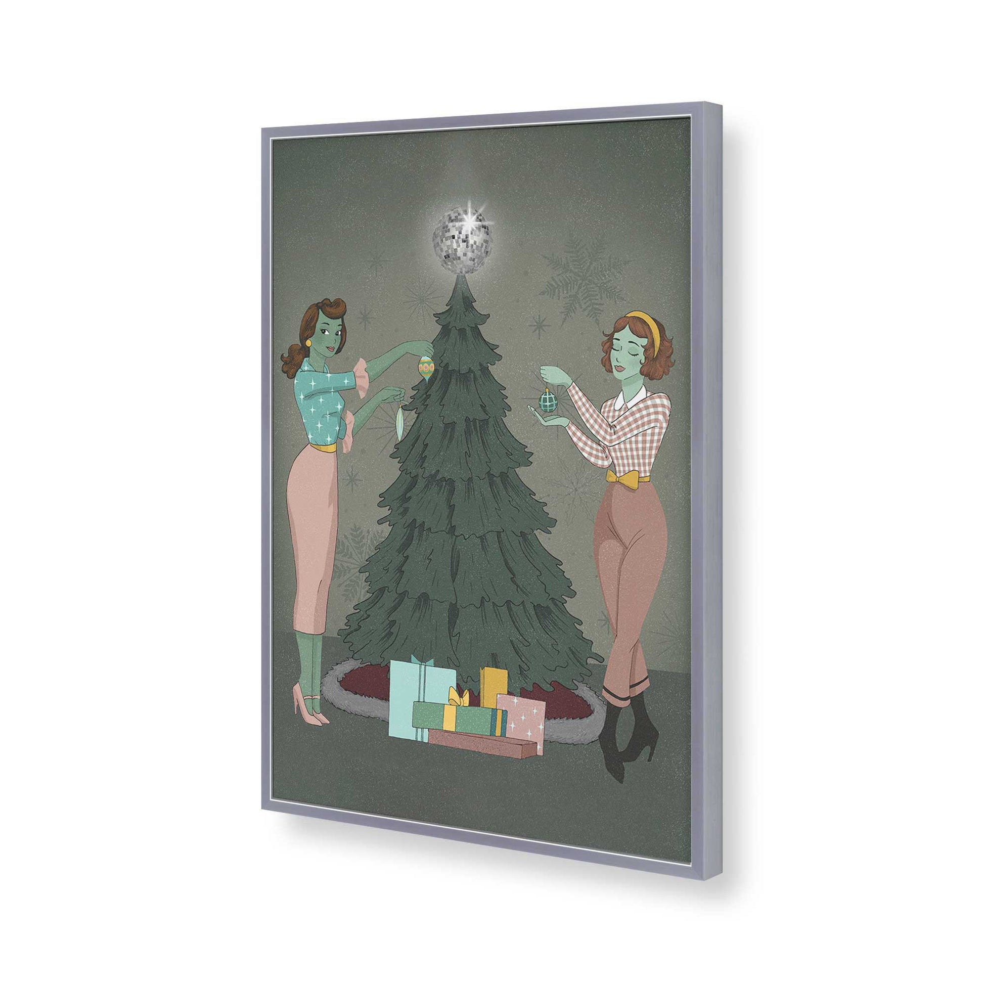 [Color:Polished Chrome], Picture of art in a Polished Chrome frame of the corner